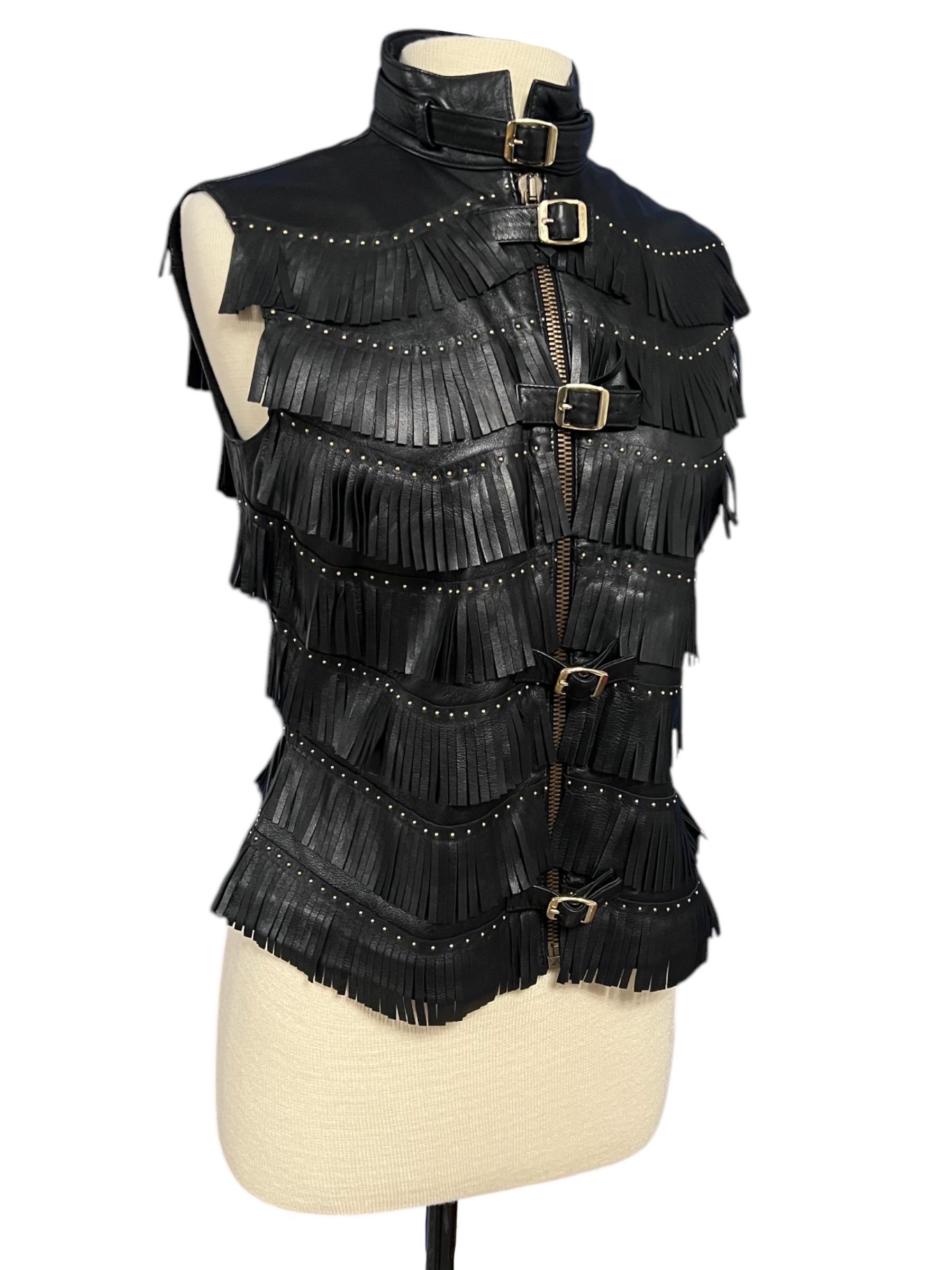 Gilet motard Versace Jeans Couture des années 1990 Excellent état - En vente à Concord, NC