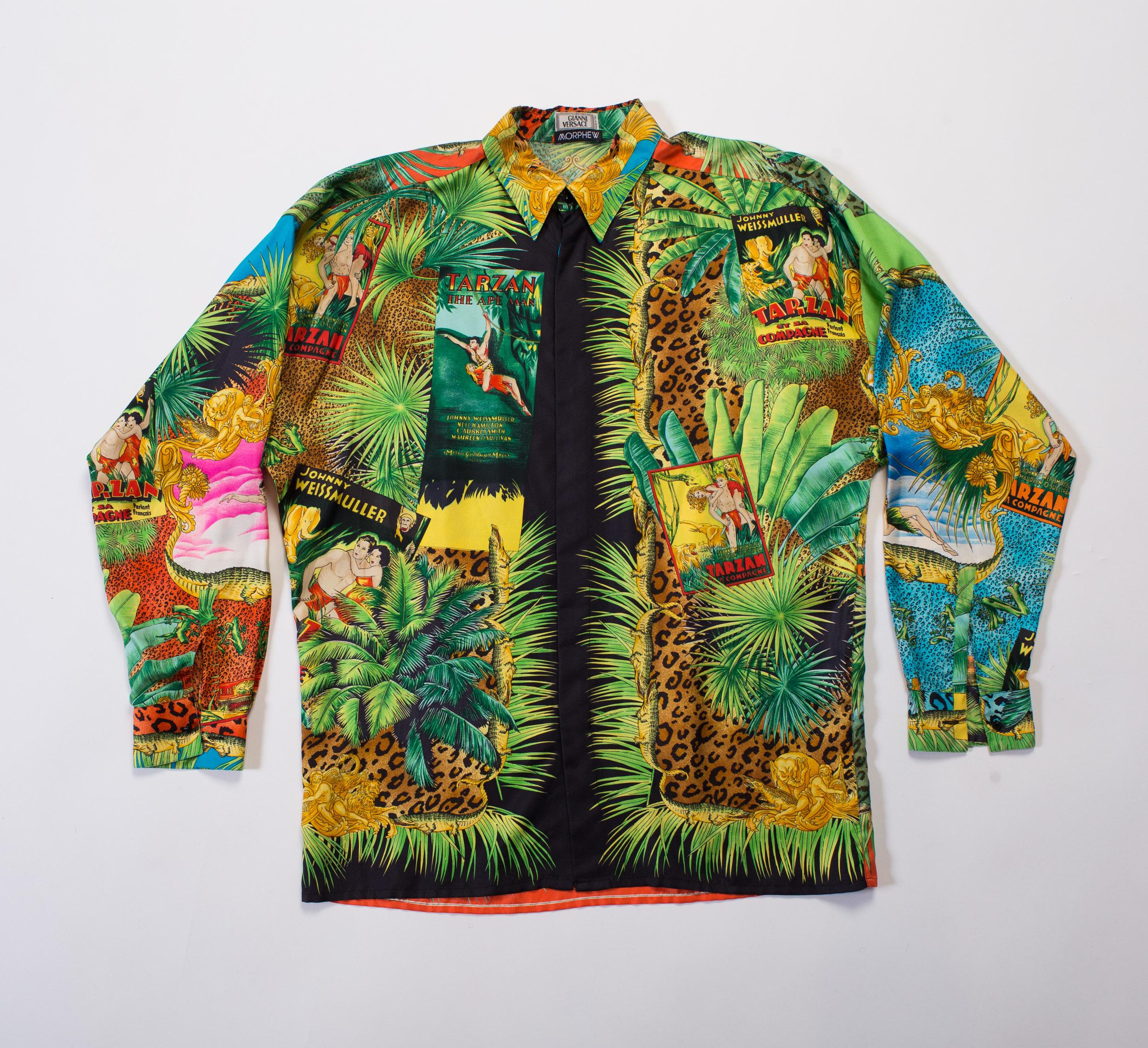 versace silk mens shirt