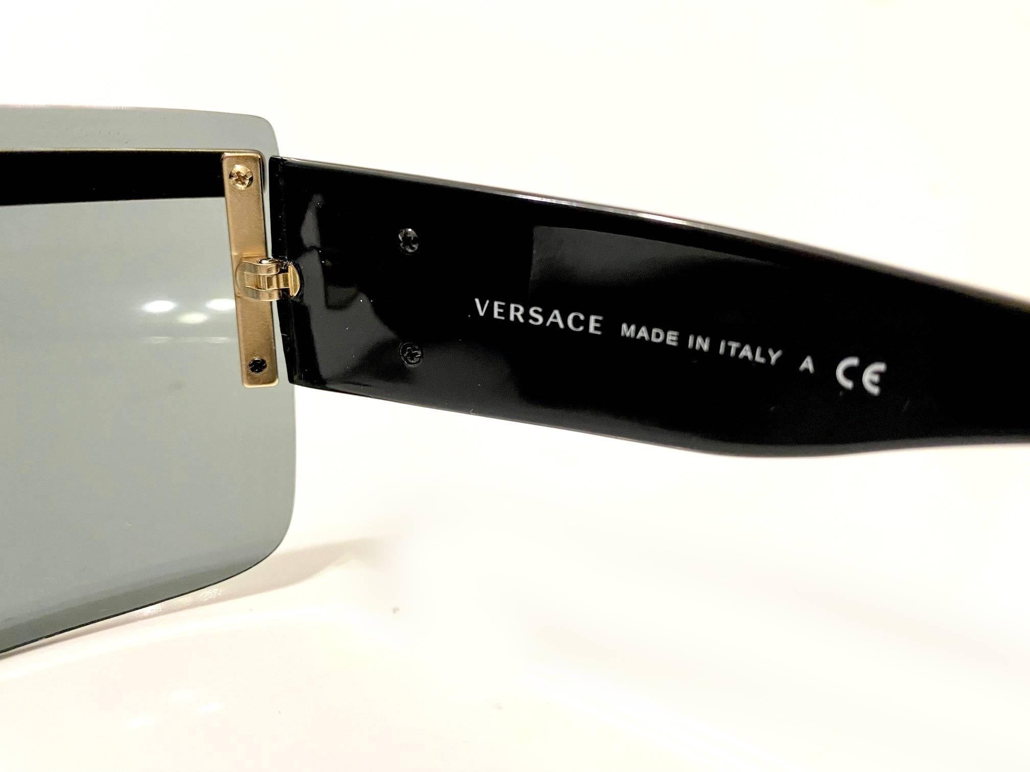 1990s Versace Medusa Medallion Mask Sunglasses 4