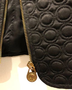 1990s Versace Padded Black Waistcoat