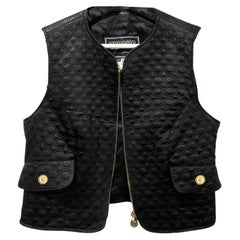 1990s Versace Padded Black Waistcoat