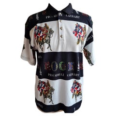 1990s Versace Piccadilly rock polo shirt size S