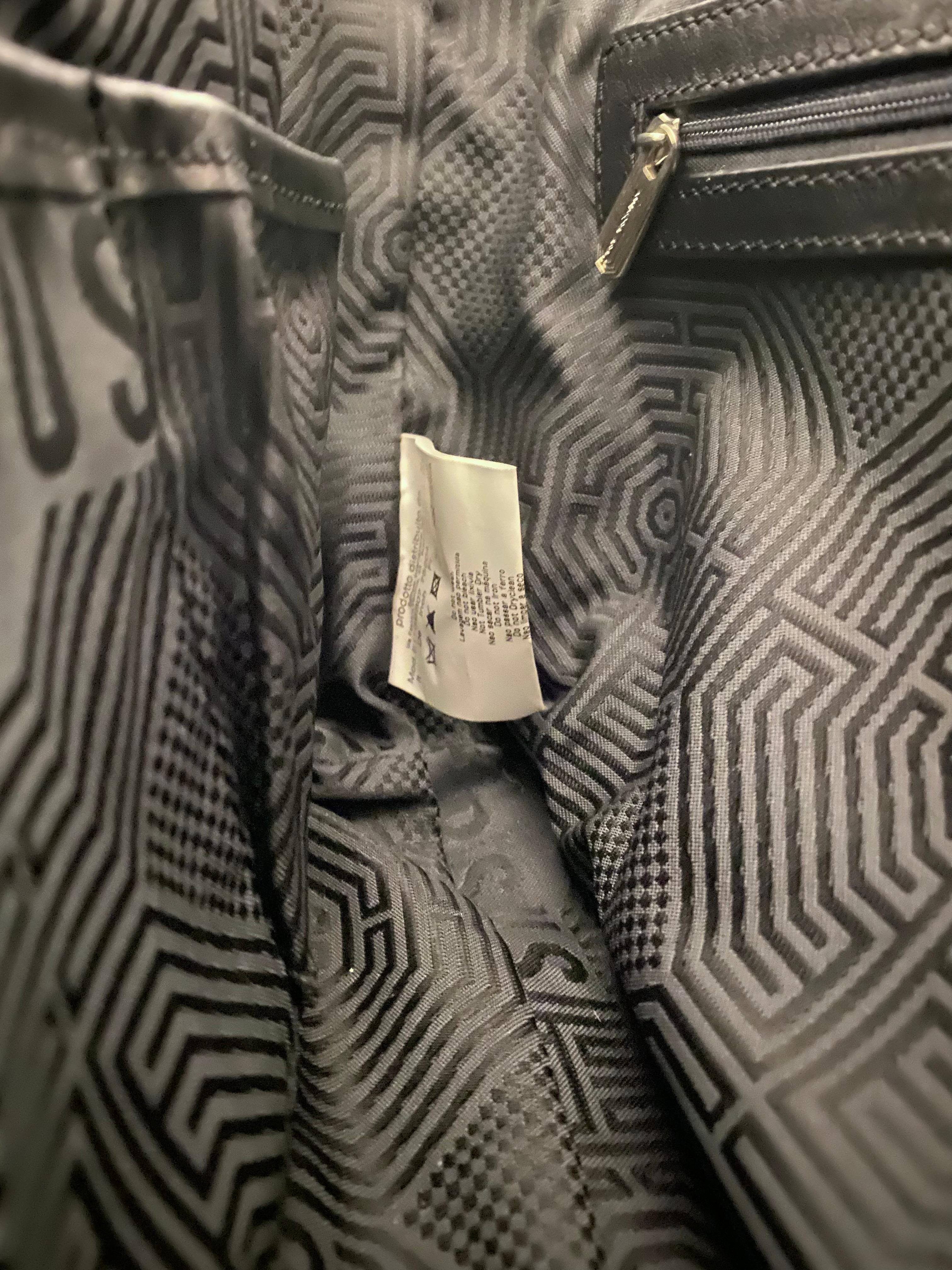 1990s Versace Versus Nylon Medusa Pin Top Handle Clutch Bag For Sale 4