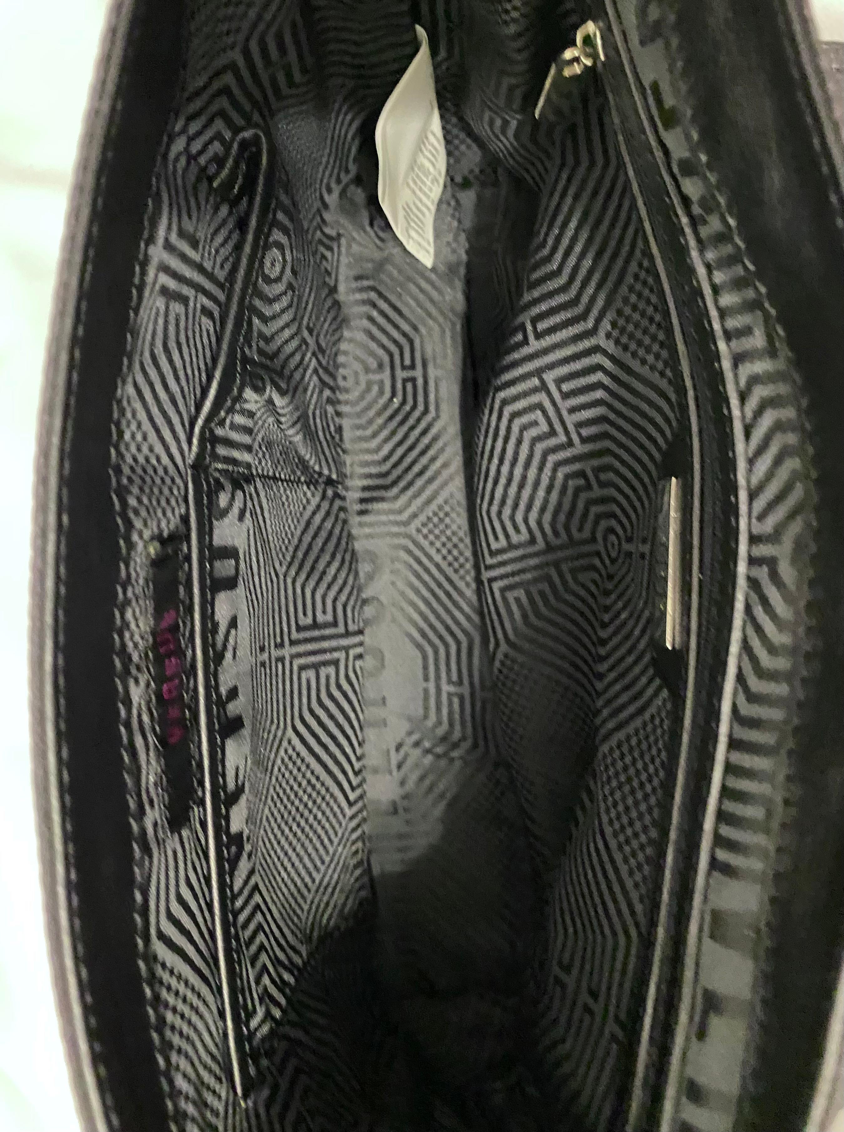 Women's or Men's 1990s Versace Versus Nylon Medusa Pin Top Handle Clutch Bag For Sale