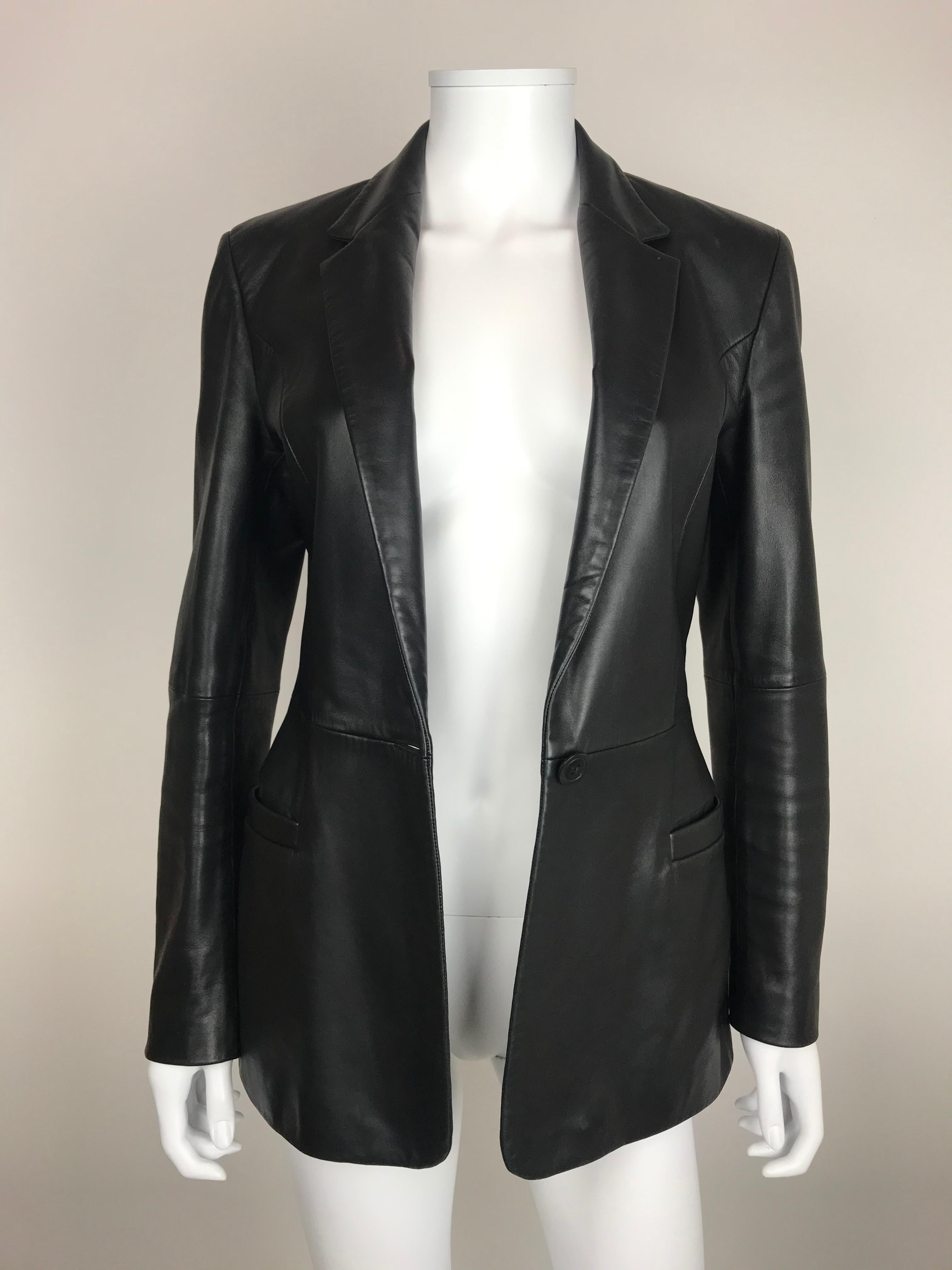 1990's Versus by Gianni Versace Leather Jacket Small In Good Condition In Paris, FR