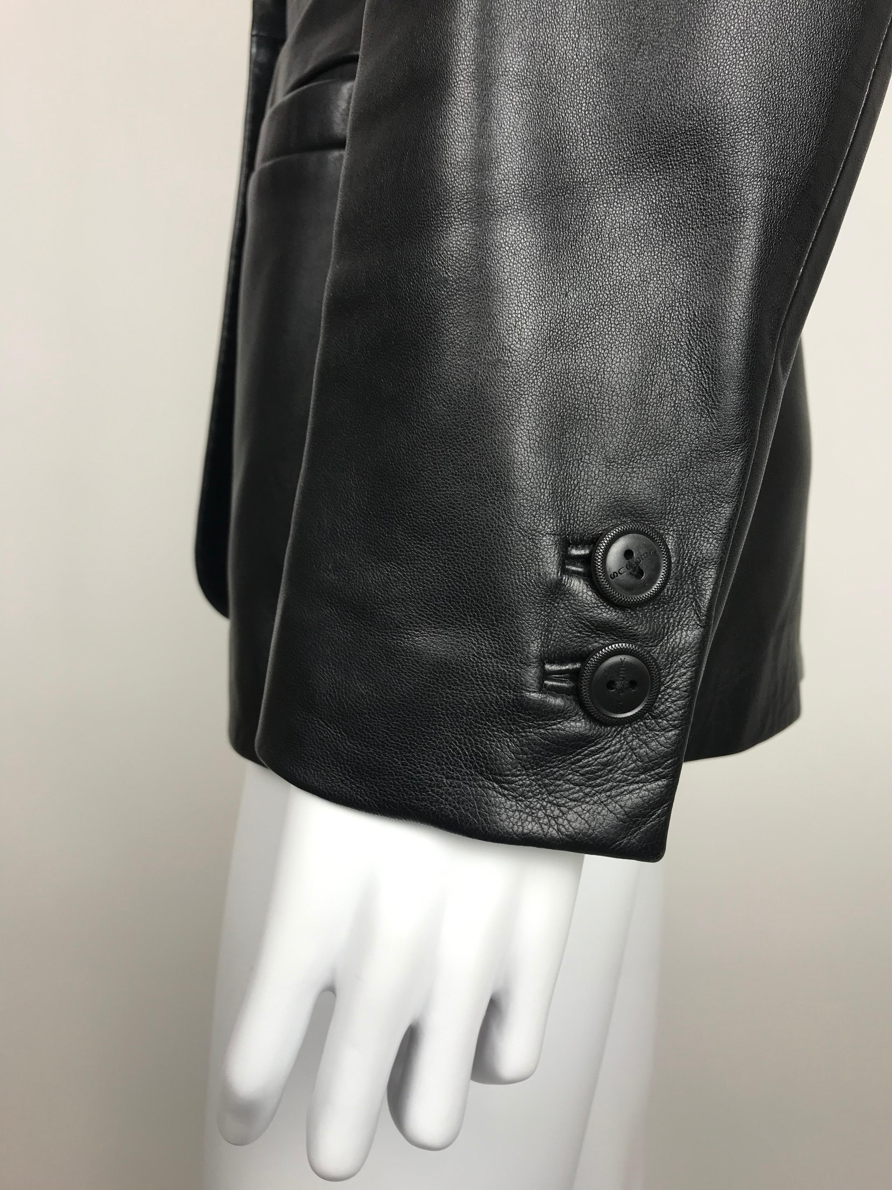 Women's 1990's Versus by Gianni Versace Leather Jacket Small