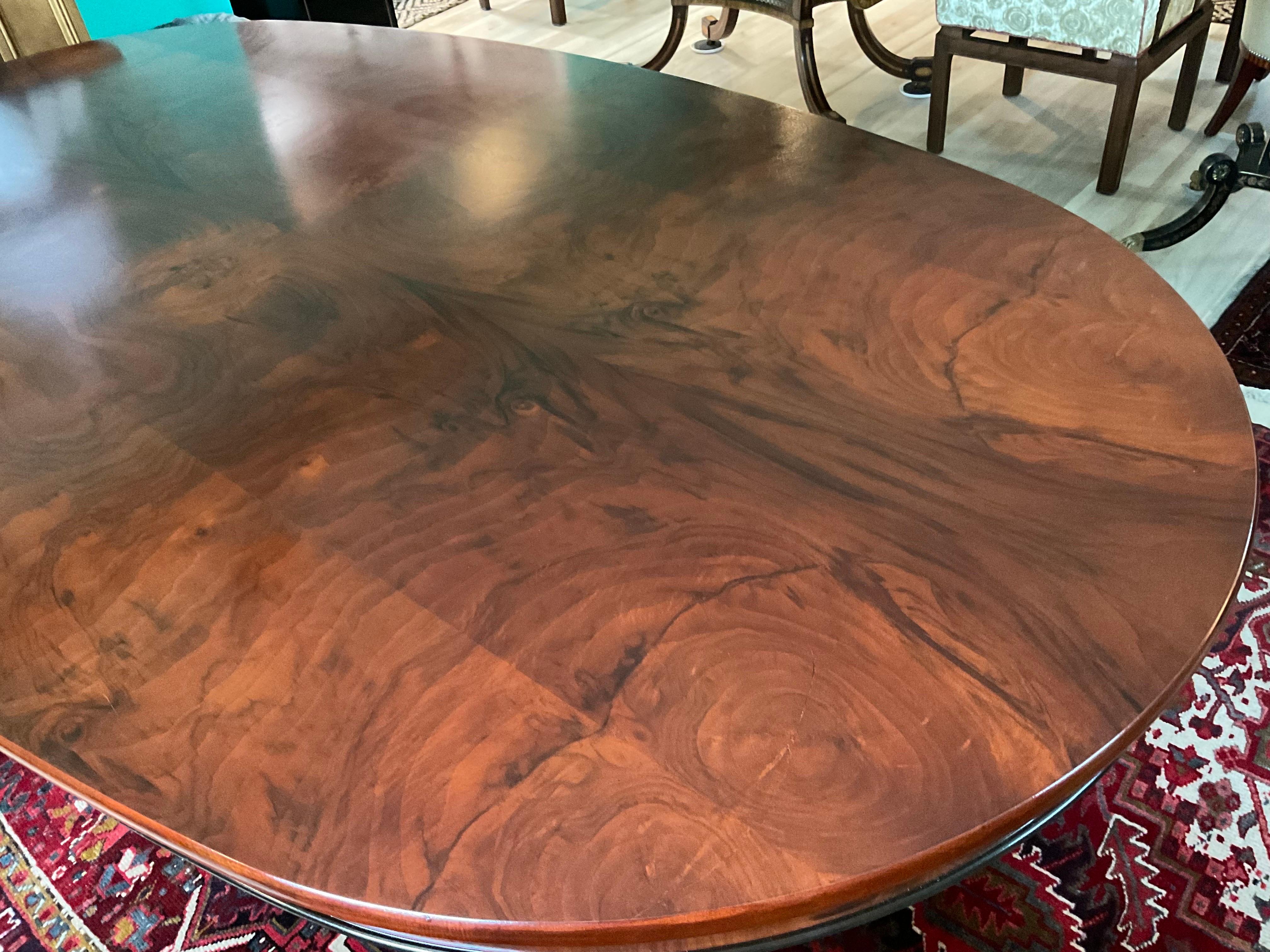 Late 20th Century 1990s Vintage Biedermeier Oval Dining Table