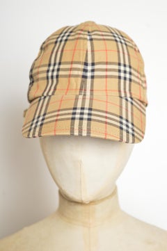 1990’s Vintage Burberry Nova Check Tartan Baseball Cap