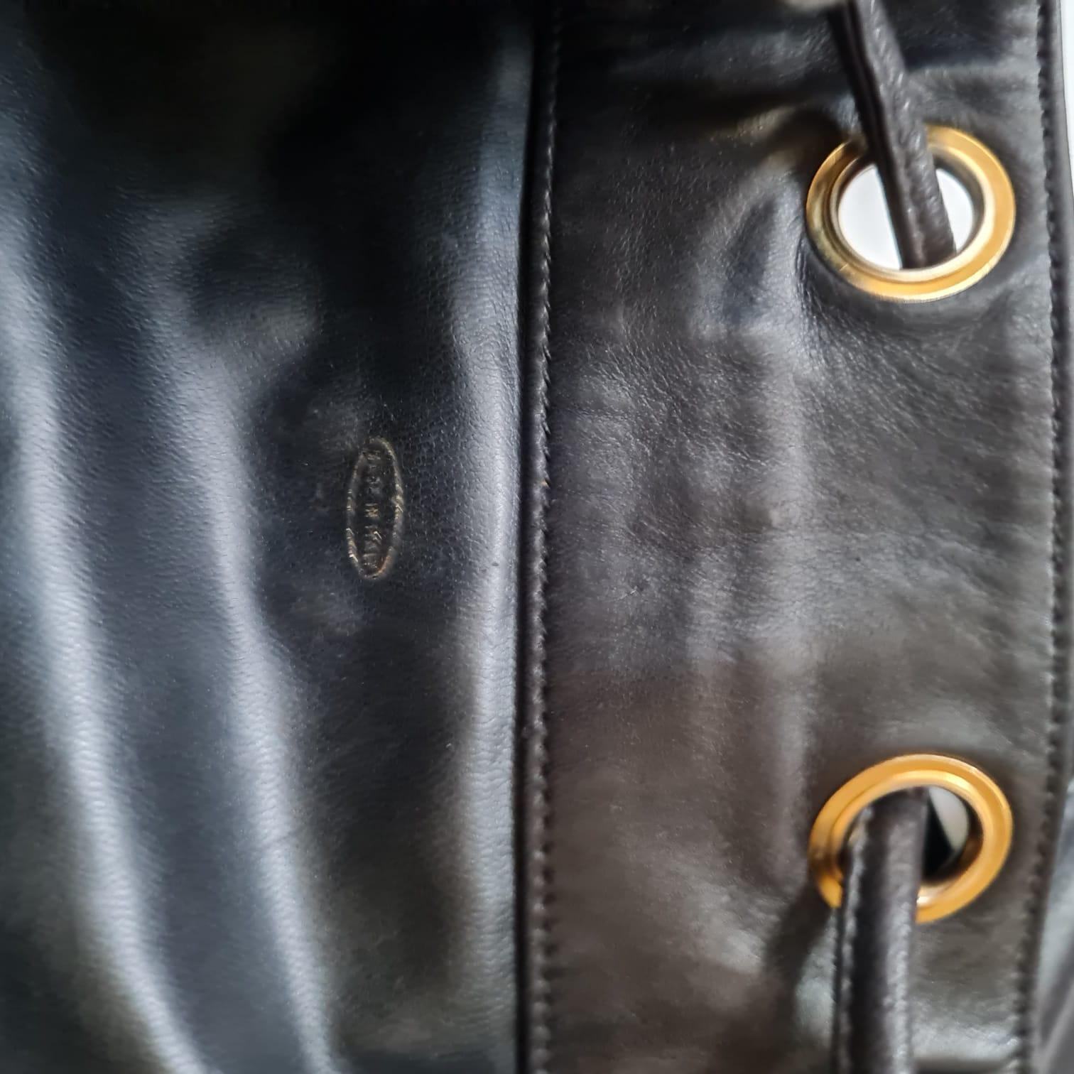 1990s Vintage Chanel Black Velvet Drawstring CC Backpack 10
