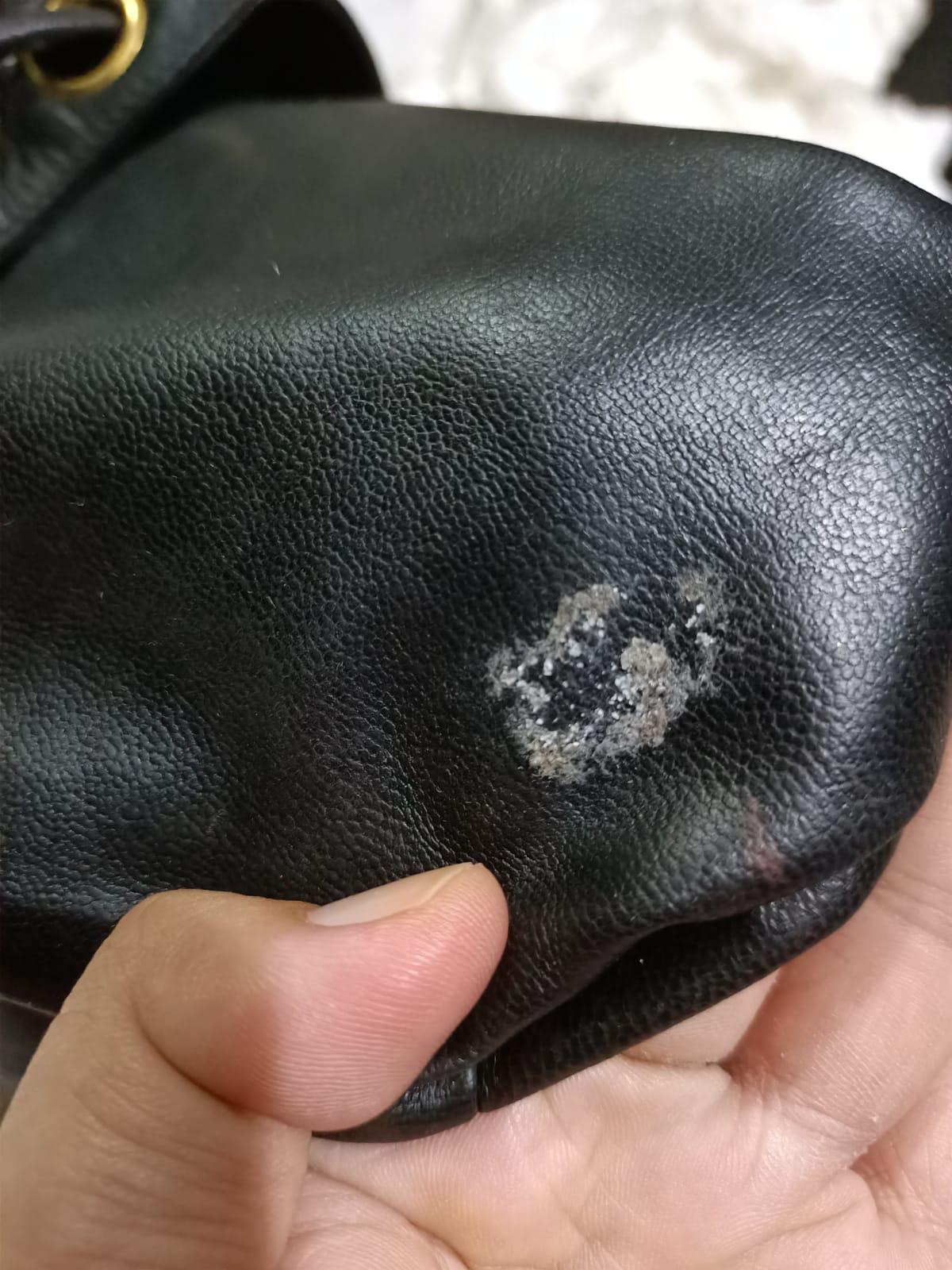 Beautiful vintage velvet backpack with CC quilted detail. Size is pretty big, so its perfect to travel with. Hologram sticker is rubbed off. Bag only.