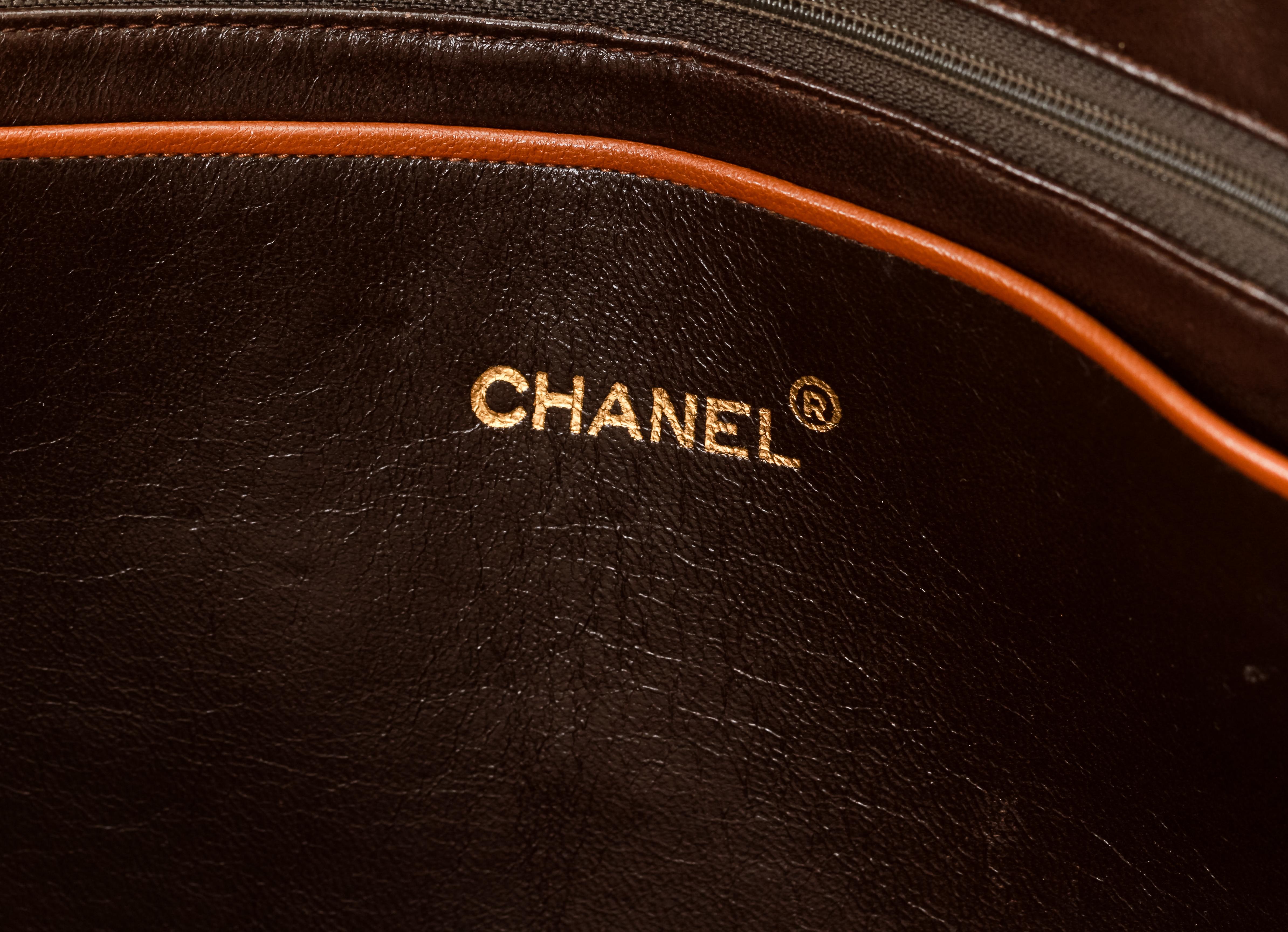 Brown 1990's Vintage Chanel Caramel Quitled Leather  Shoulder Bag Excellent Condition
