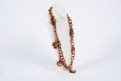 1990's Vintage Chanel Faux-Tortoise Belt Necklace