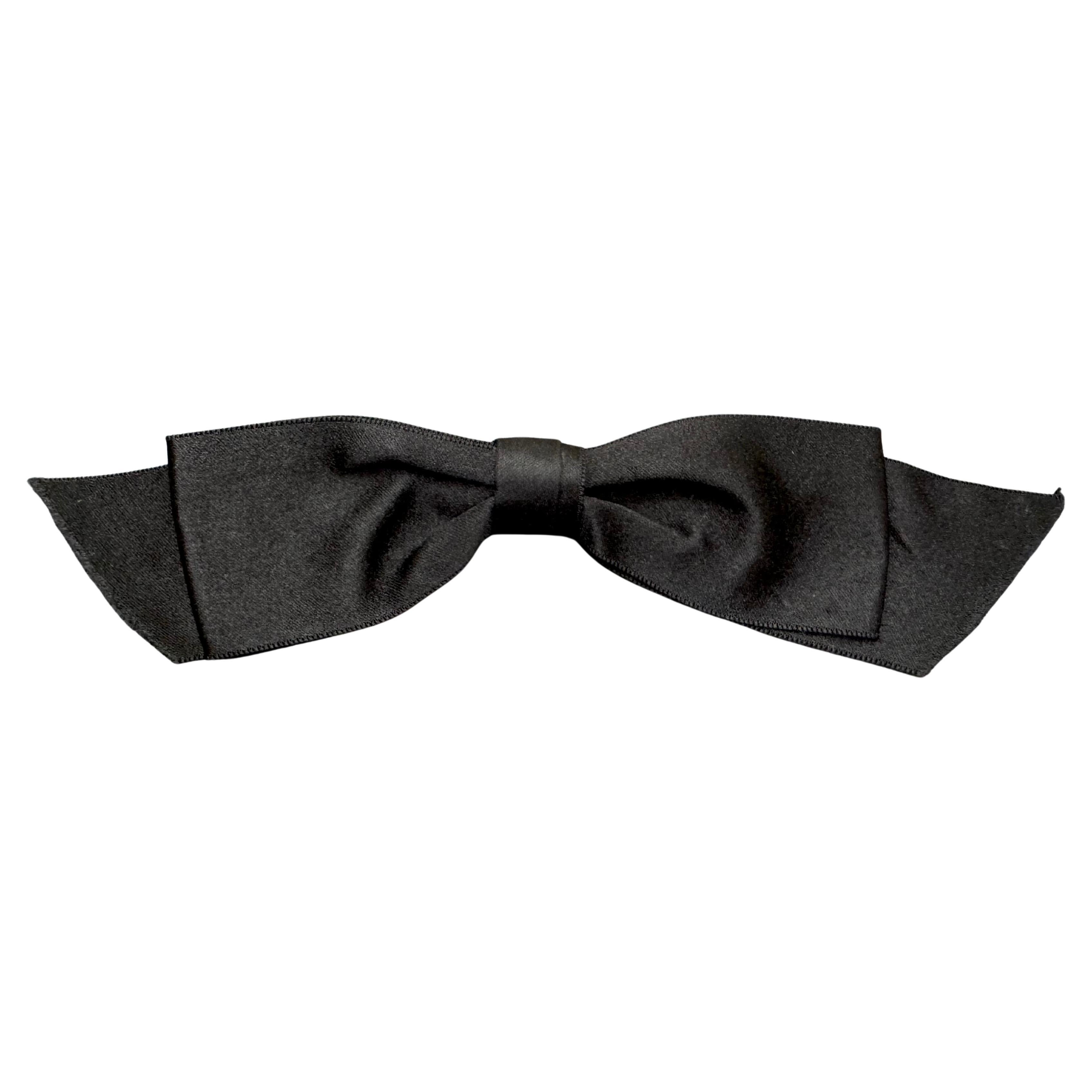1990s Vintage CHANEL Massive Bow Brooch Black