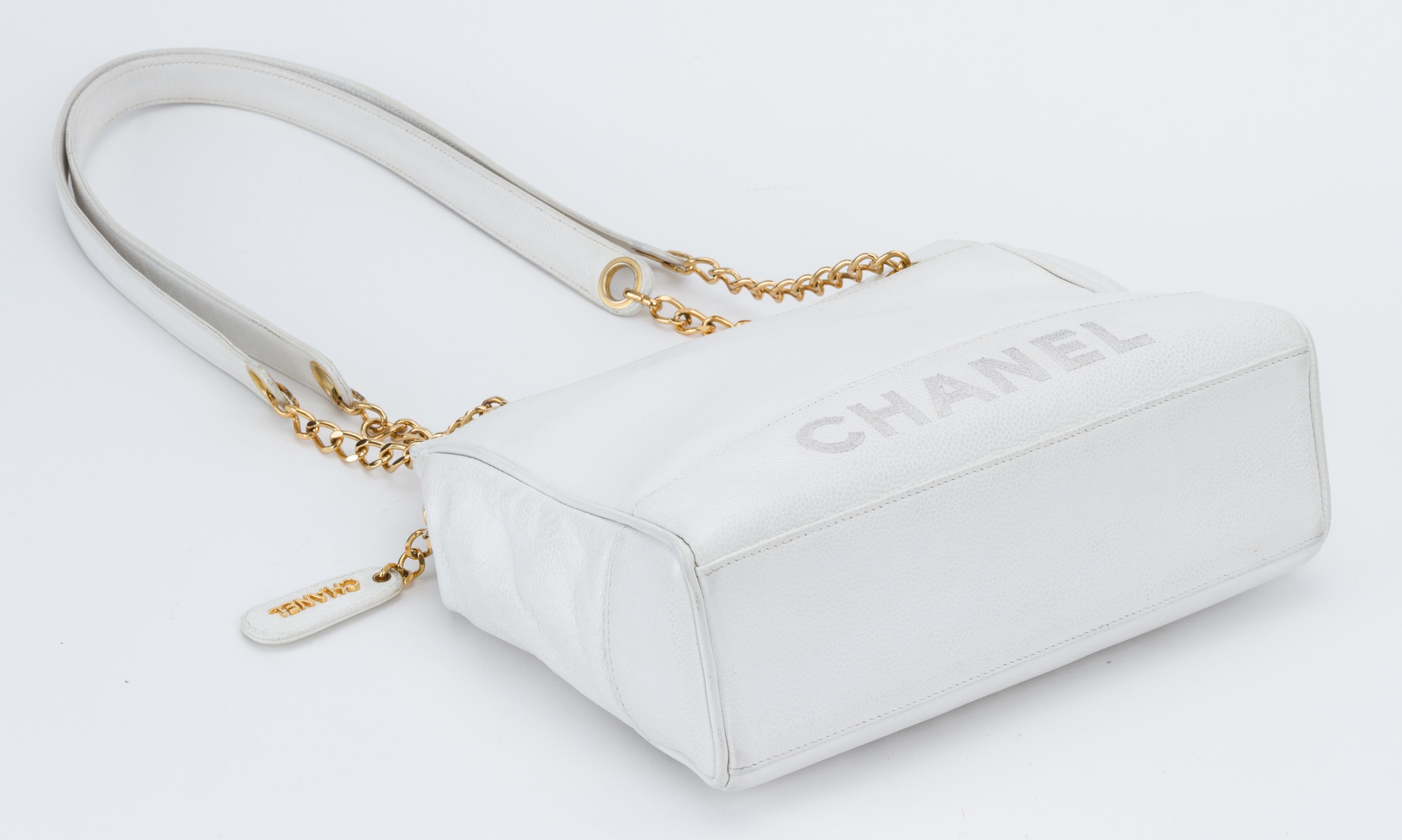 chanel white vintage bag