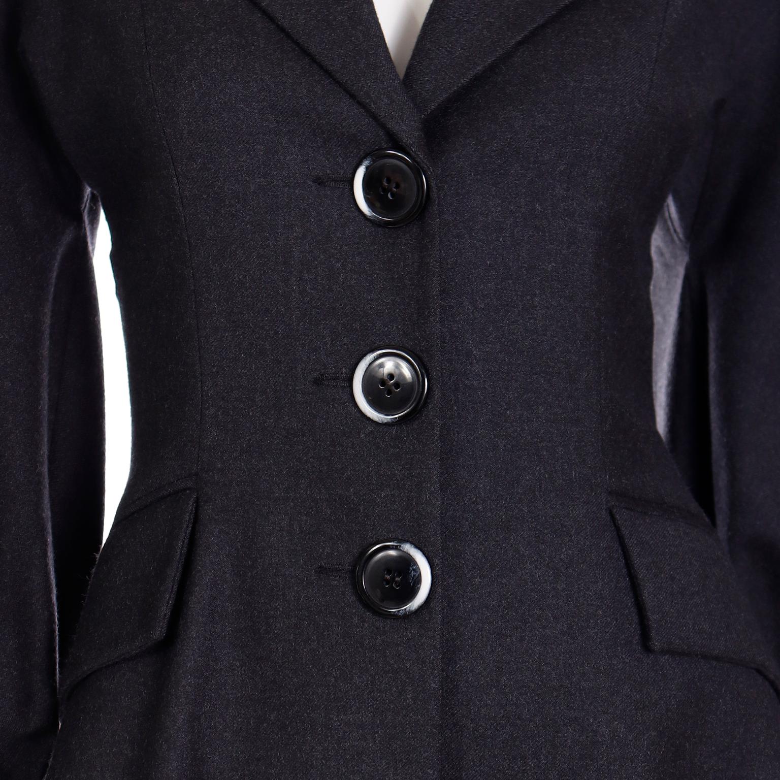 Christian Dior - Combinaison jupe et veste péplum vintage numérotée, demi-couture, années 1990 en vente 4