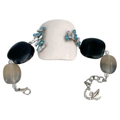 1990s Vintage Christian Lacroix Resin Crystal Beaded Bracelet
