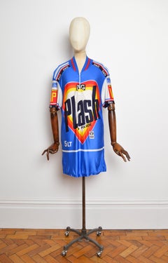 1990's Vintage Colourful Vibrant Dolce & Gabbana Cycling Jersey Top - T shirt