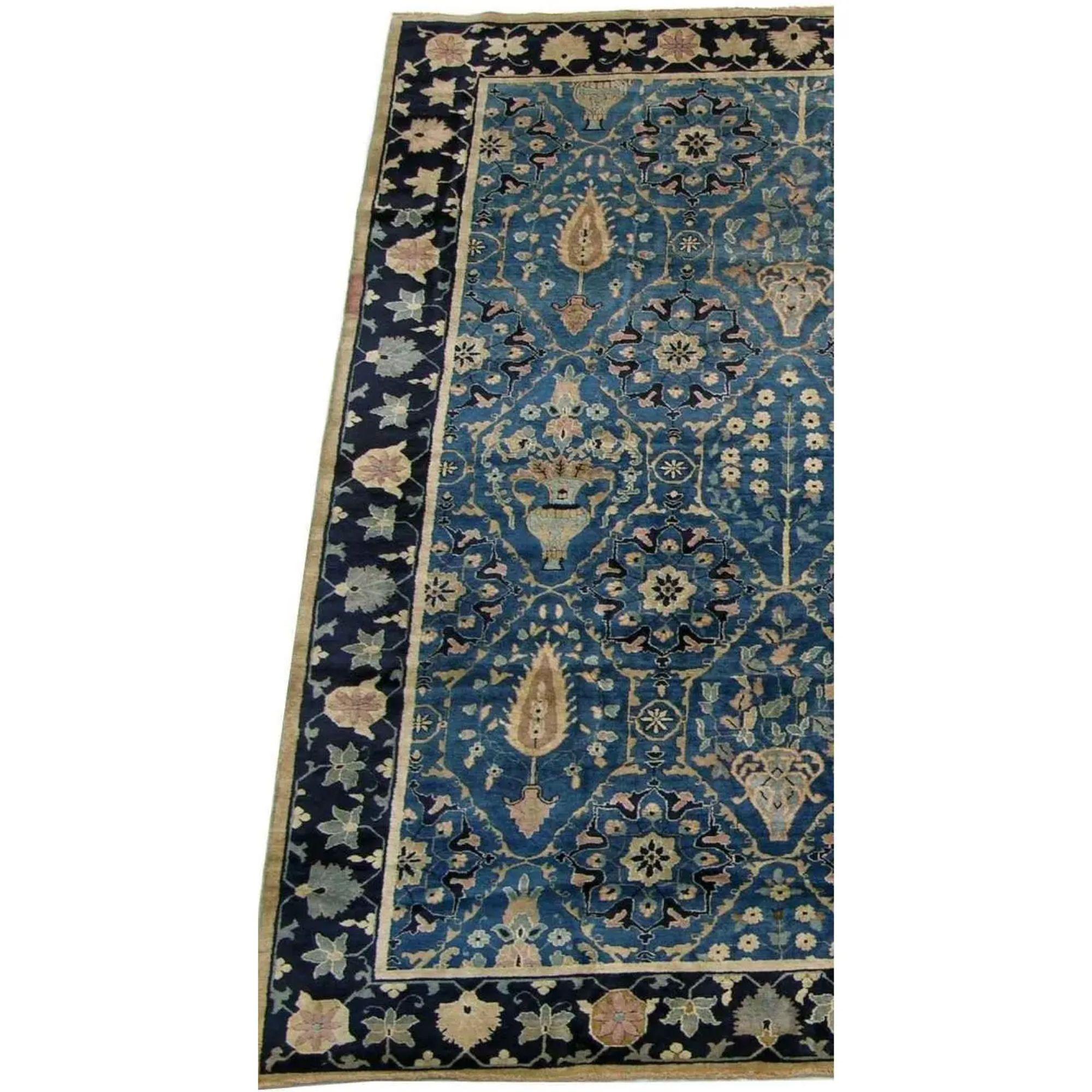 1990er Jahre Vintage dekorativer chinesischer Teppich mit Blumenmuster 10′2″ × 11′2″ (Chinesischer Export) im Angebot