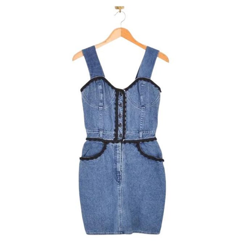 white christmas dresses MILANO Dress Black Denim – A L E X A N D R A main image 1