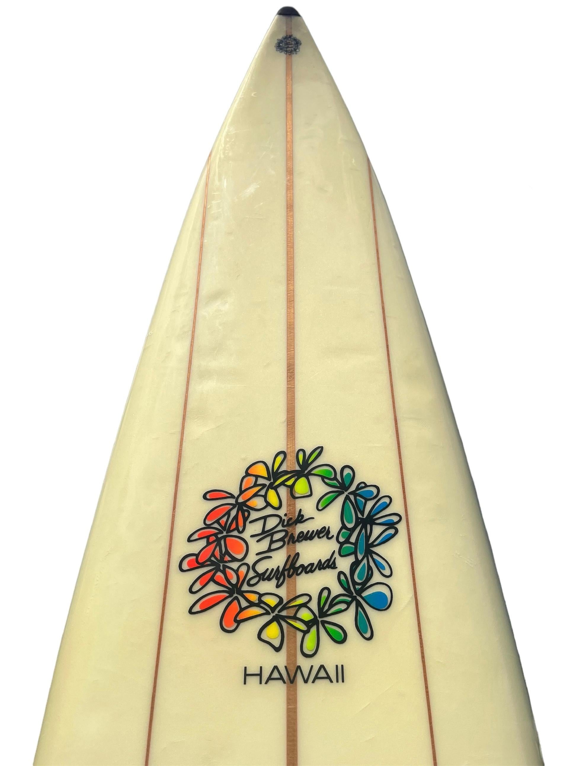 American 1990s Vintage Dick Brewer Big Wave Waimea Bay Surfboard