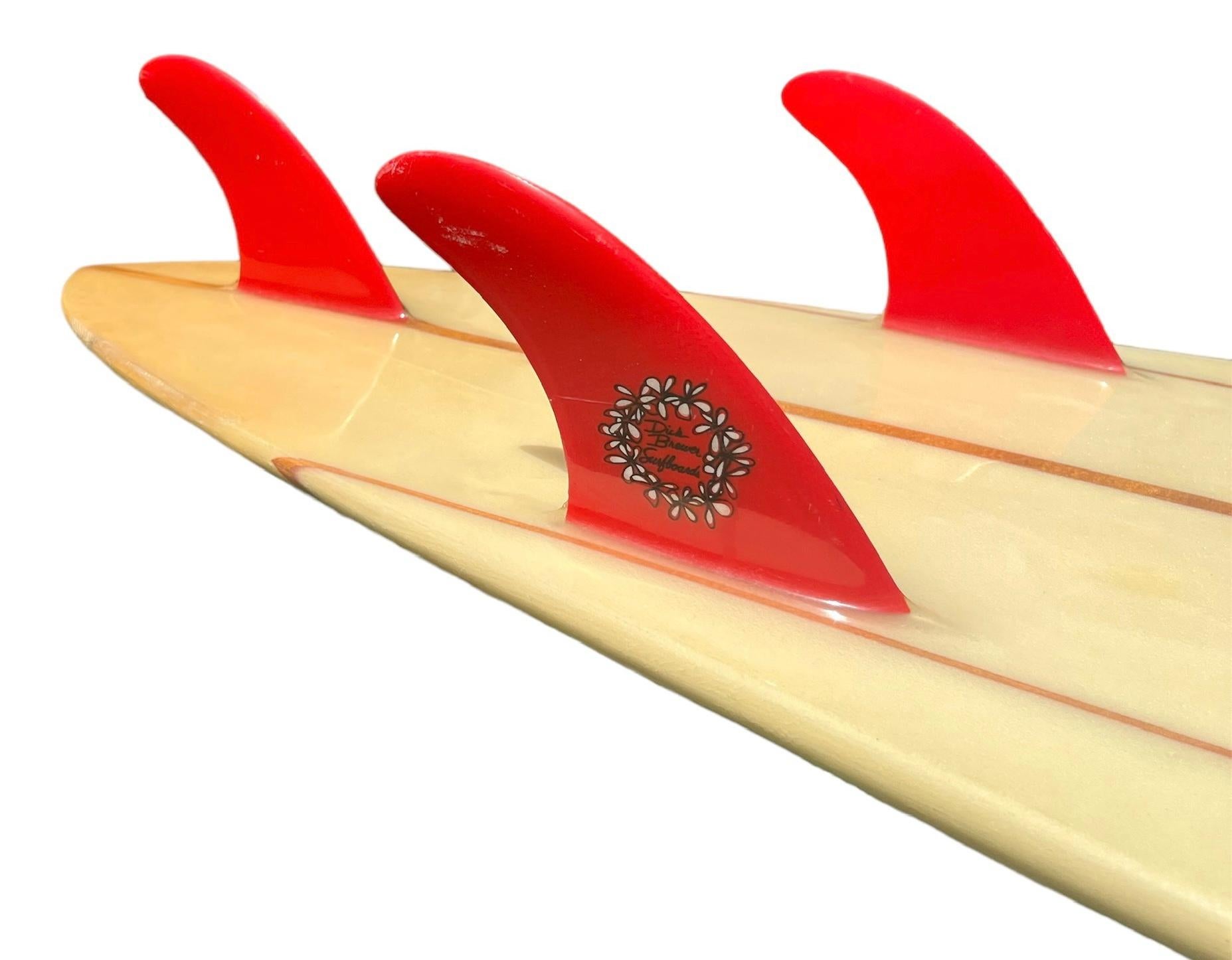 Fiberglass 1990s Vintage Dick Brewer Big Wave Waimea Bay Surfboard