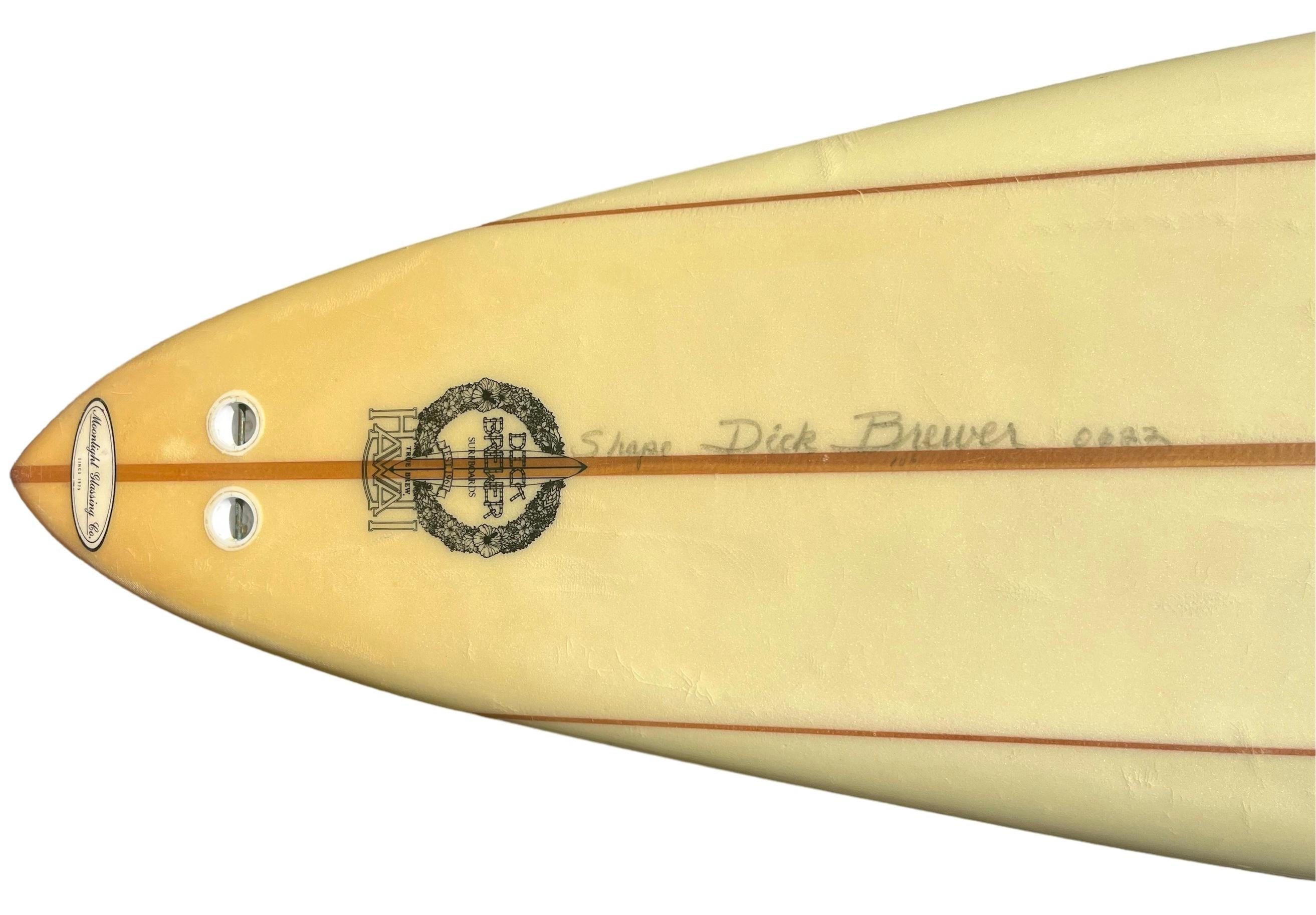 1990s Vintage Dick Brewer Big Wave Waimea Bay Surfboard 1