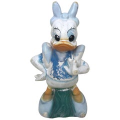 1990s Vintage Disney Daisy Duck Plastic Sculpture Made in Austria by Celloplast