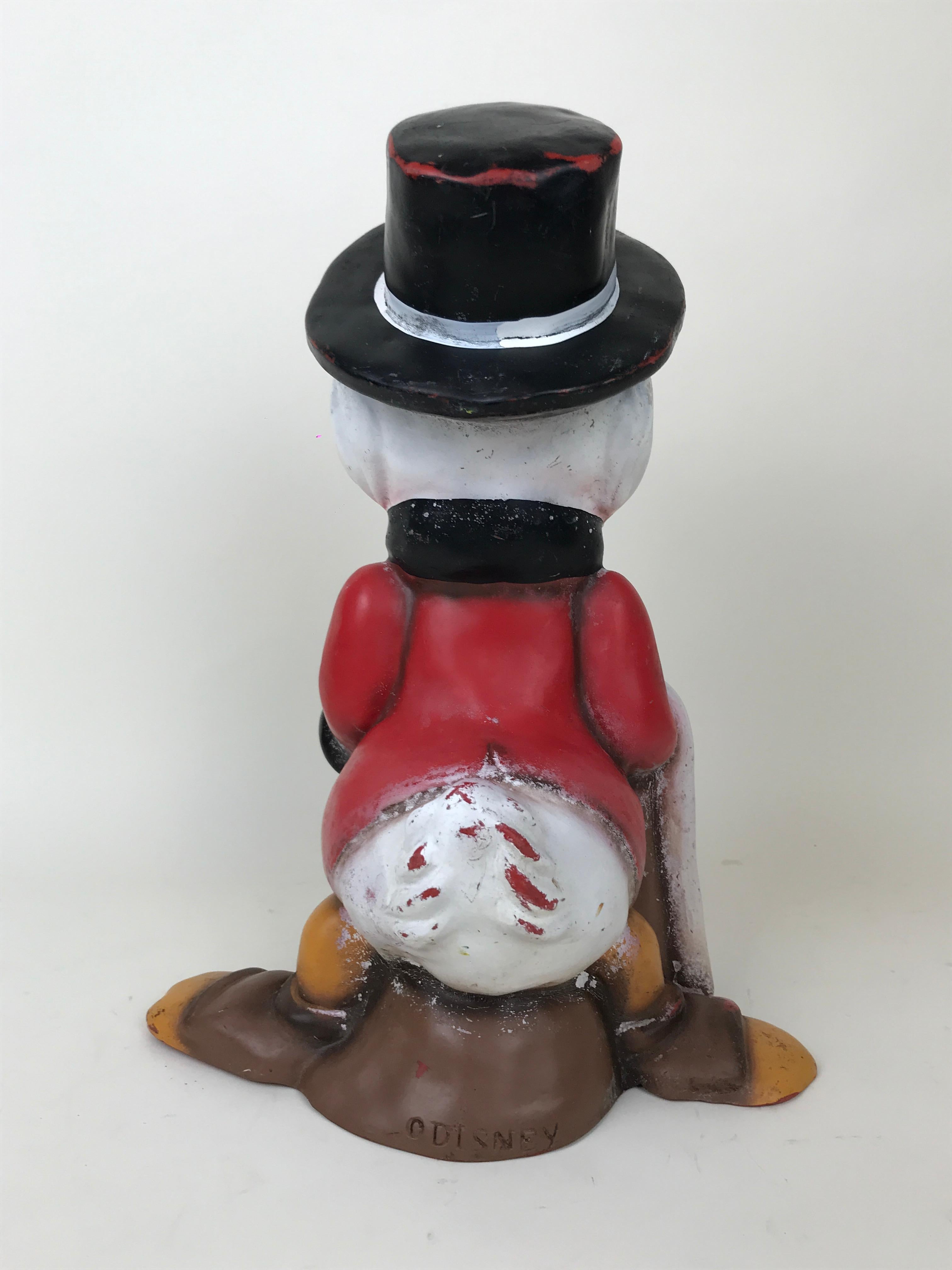 1990s Vintage Disney Uncle Scrooge Plastic Garden Scultpture by Celloplast For Sale 1