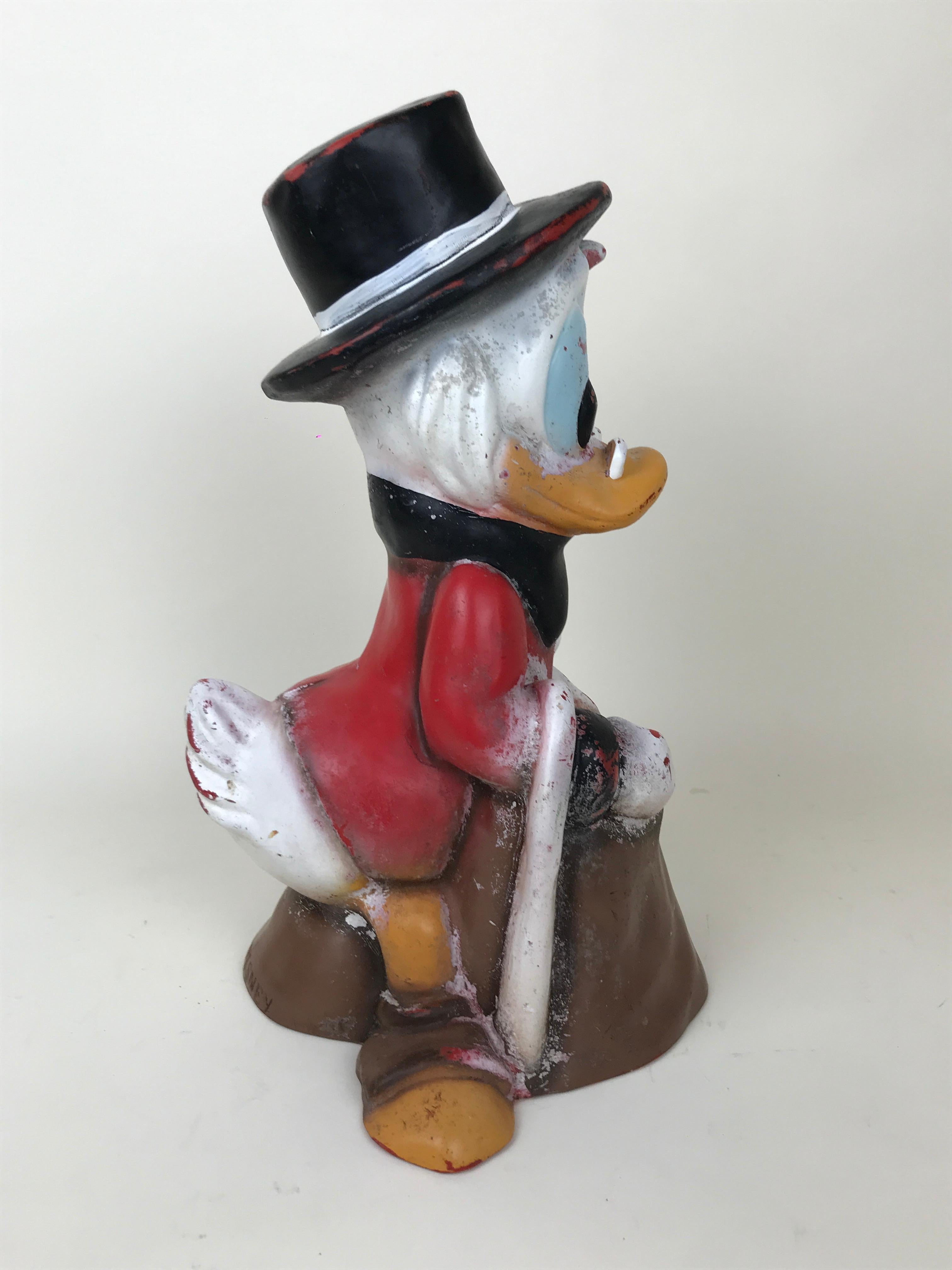 1990s Vintage Disney Uncle Scrooge Plastic Garden Scultpture by Celloplast For Sale 3