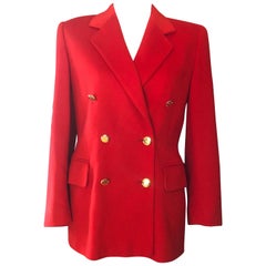 1990er Jahre Vintage Escada by Margaretha Ley roter Blazer