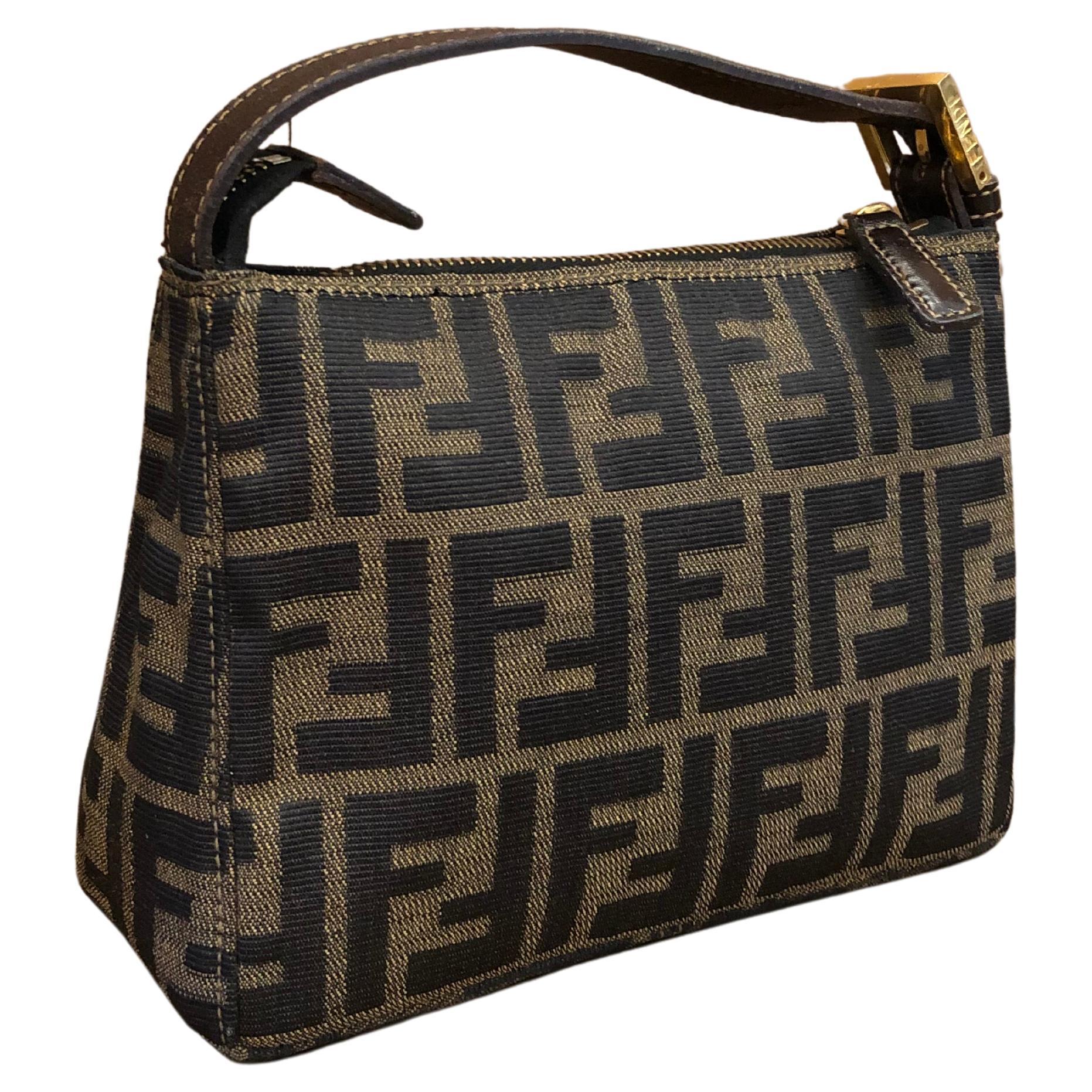 Vintage FENDI Brown Zucca Jacquard Mini Pouch Bag Handbag For Sale at  1stDibs | vintage fendi purse, fendi purse brown, hand pouch bag