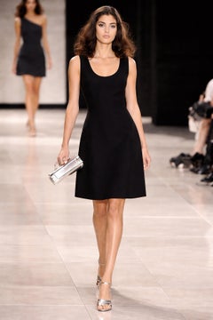 1990s Vintage Gianni Versace Black Wool Blend Sleeveless Jumper Dress