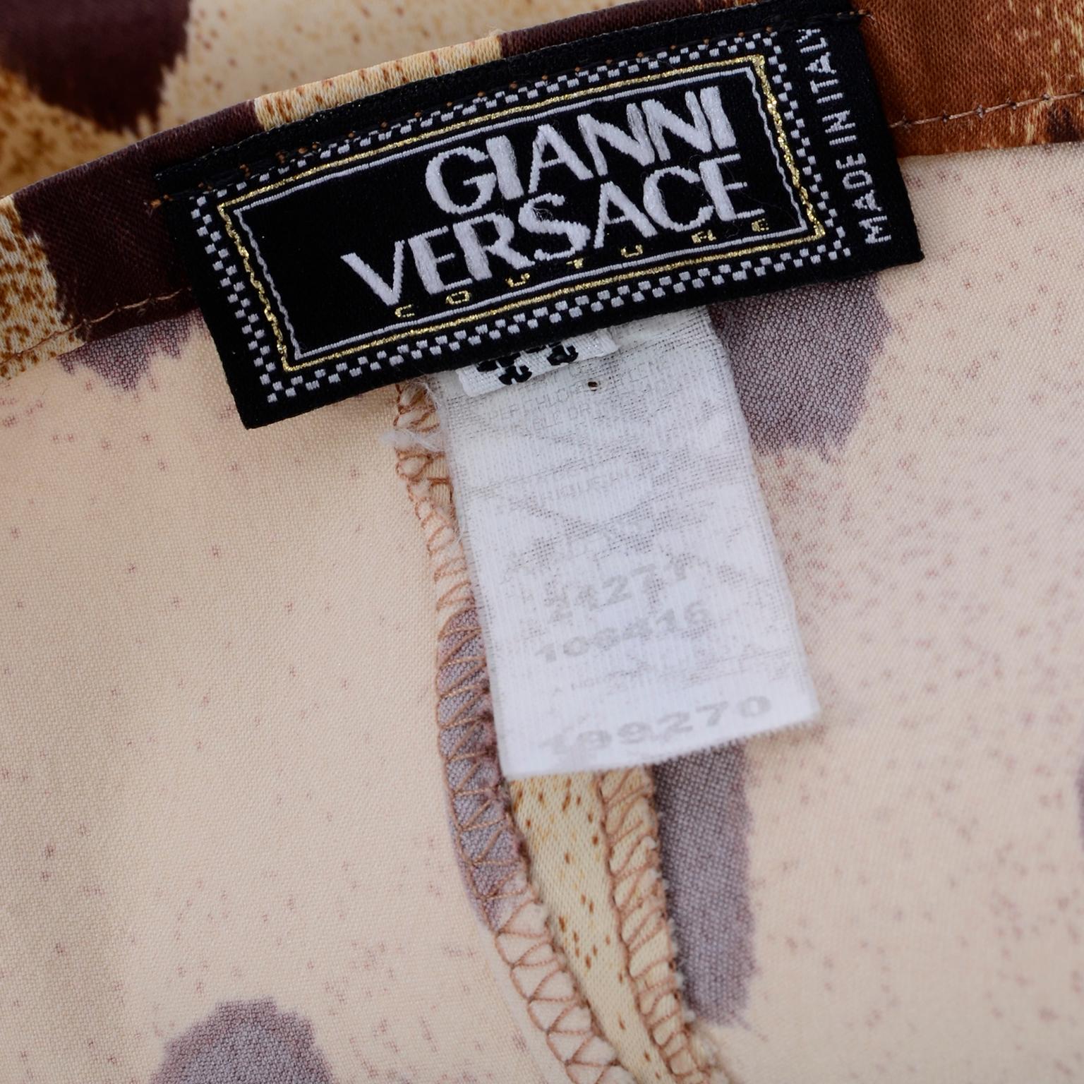 1990s Vintage Gianni Versace Couture Ombre Leopard Animal Print Pants 2