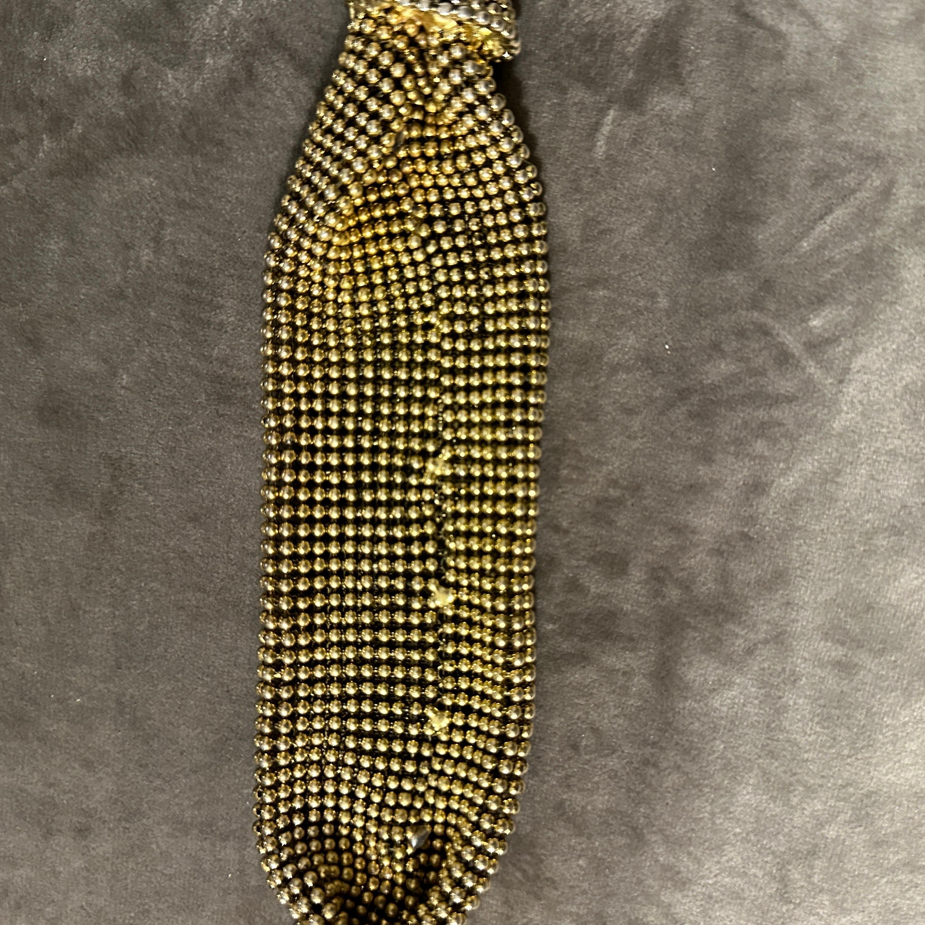 Contemporary 1990s Vintage Gilded Metal Bracelet by Giorgio Armani For Sale