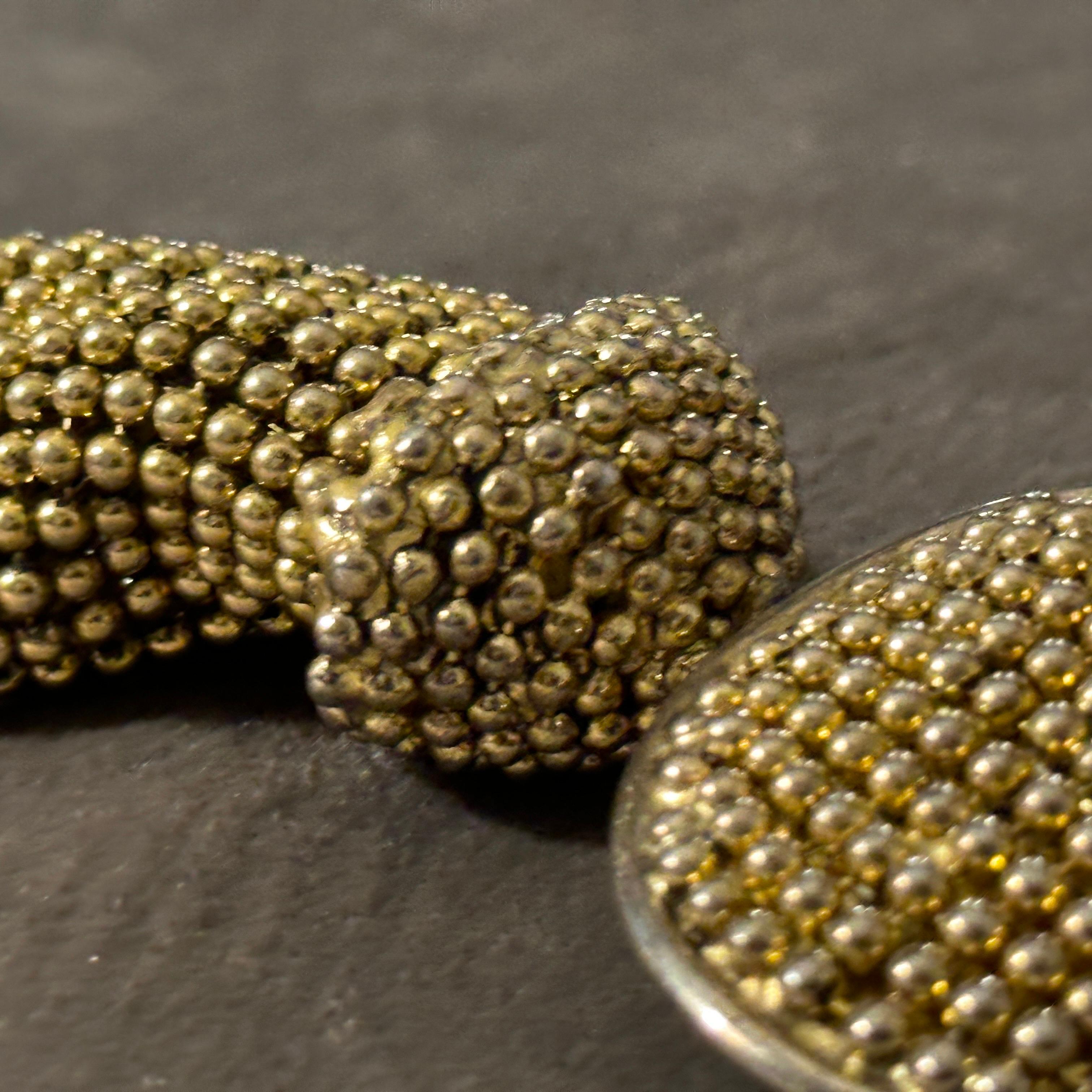 1990s Vintage Gilded Metal Bracelet by Giorgio Armani For Sale 2