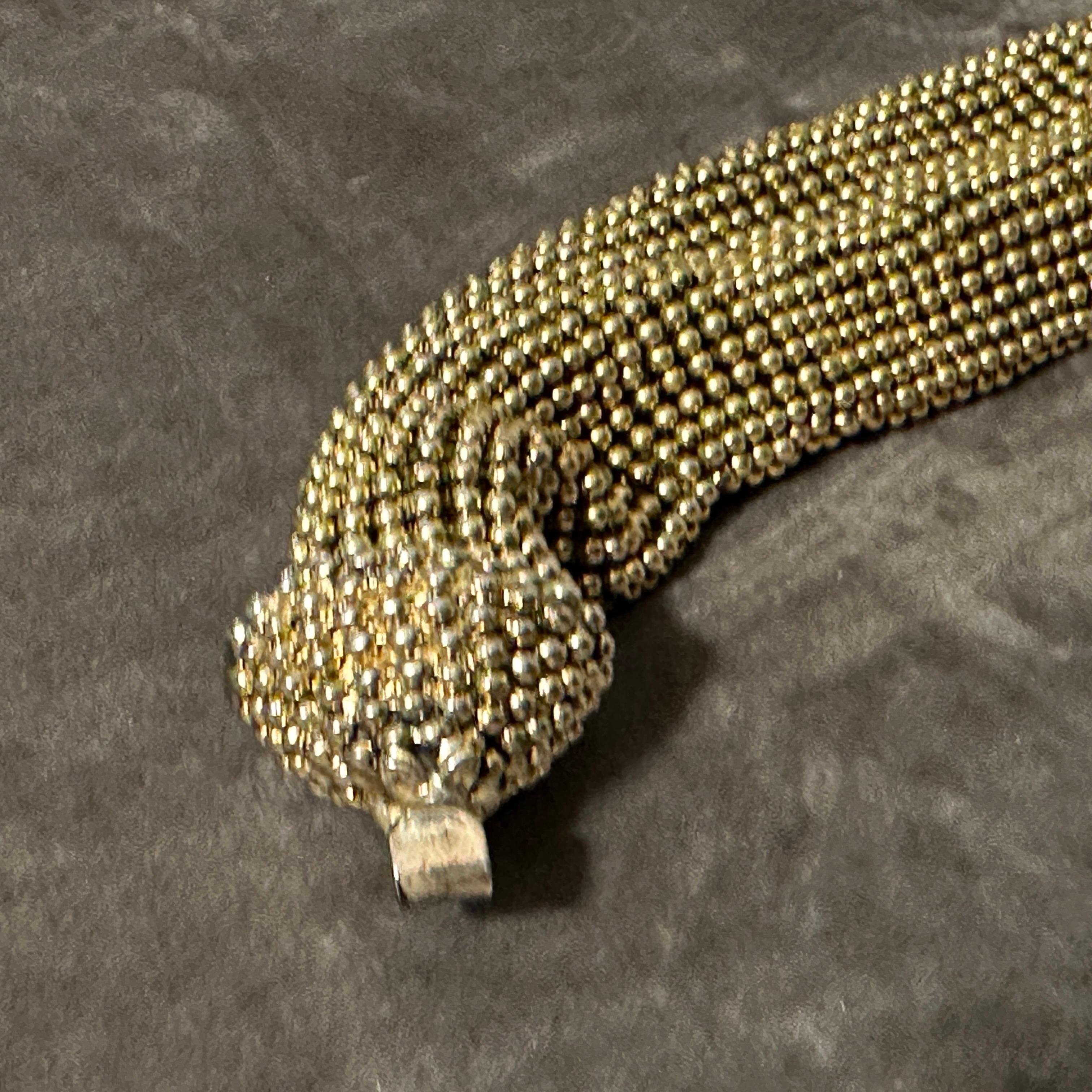 1990s Vintage Gilded Metal Bracelet by Giorgio Armani For Sale 3