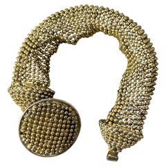 Giorgio Armani, bracelet vintage en métal doré, années 1990
