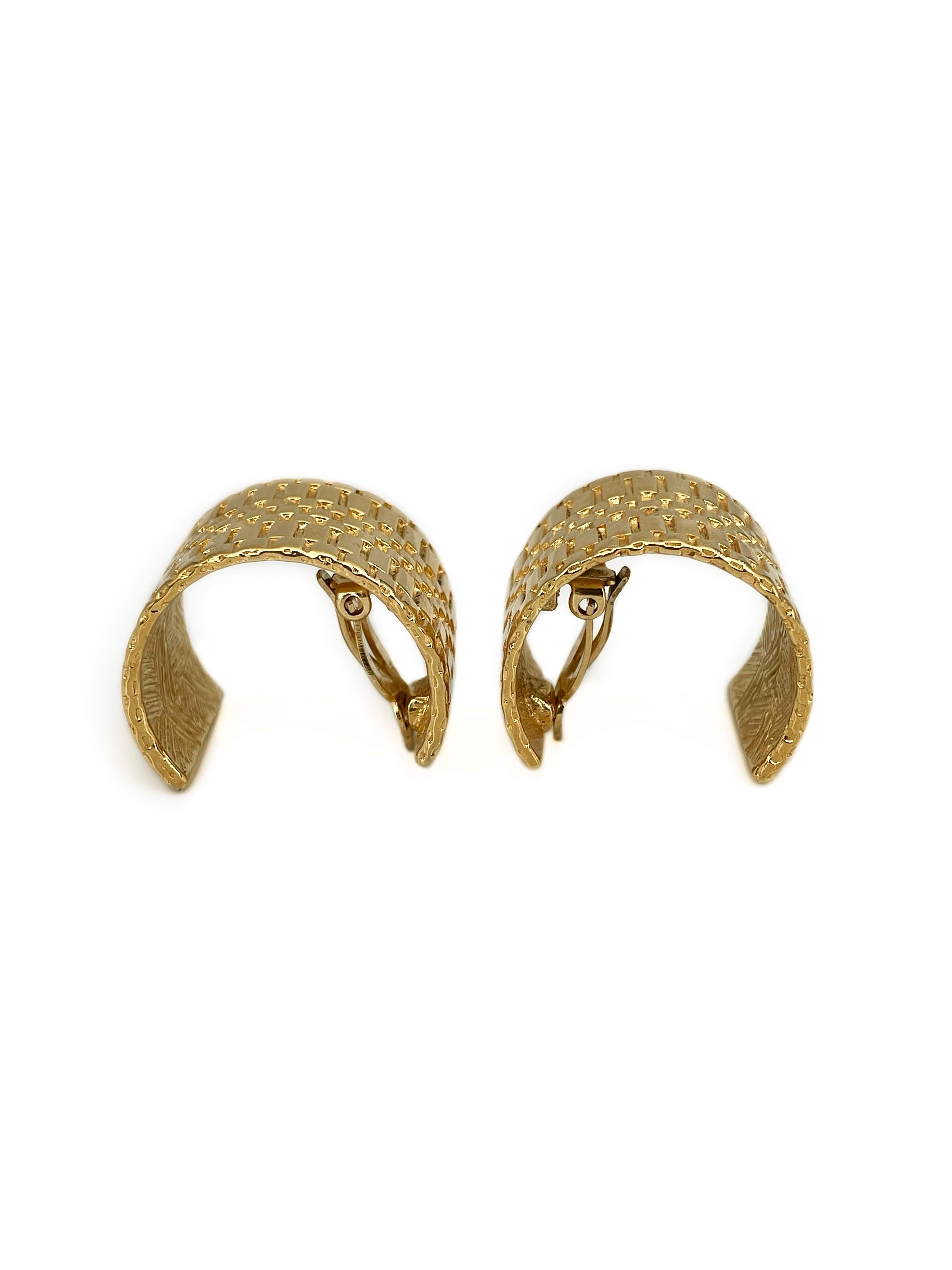 givenchy gold clip on earrings