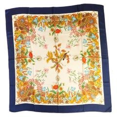 1990's Vintage Gucci Accornero Collectible Flower Scarf