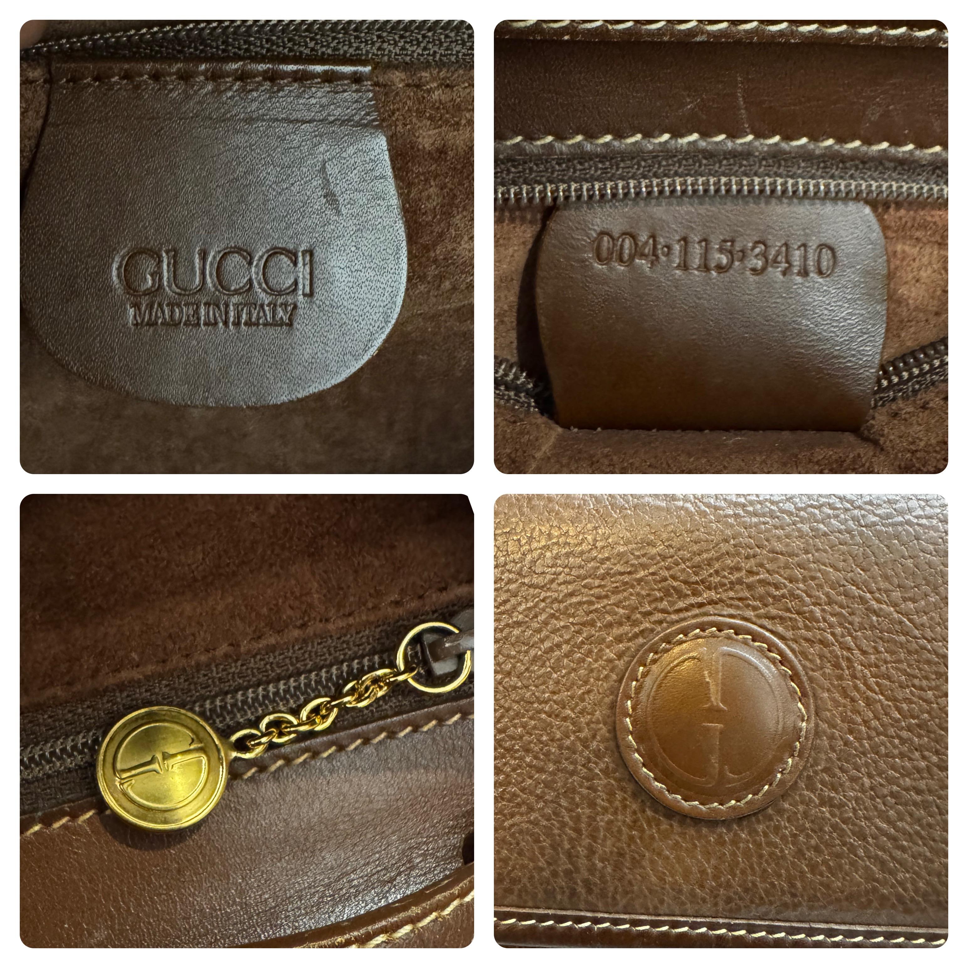 1990s Vintage GUCCI Mini Two-Way Crossbody Bag Dark Brown Calfskin Leather For Sale 4