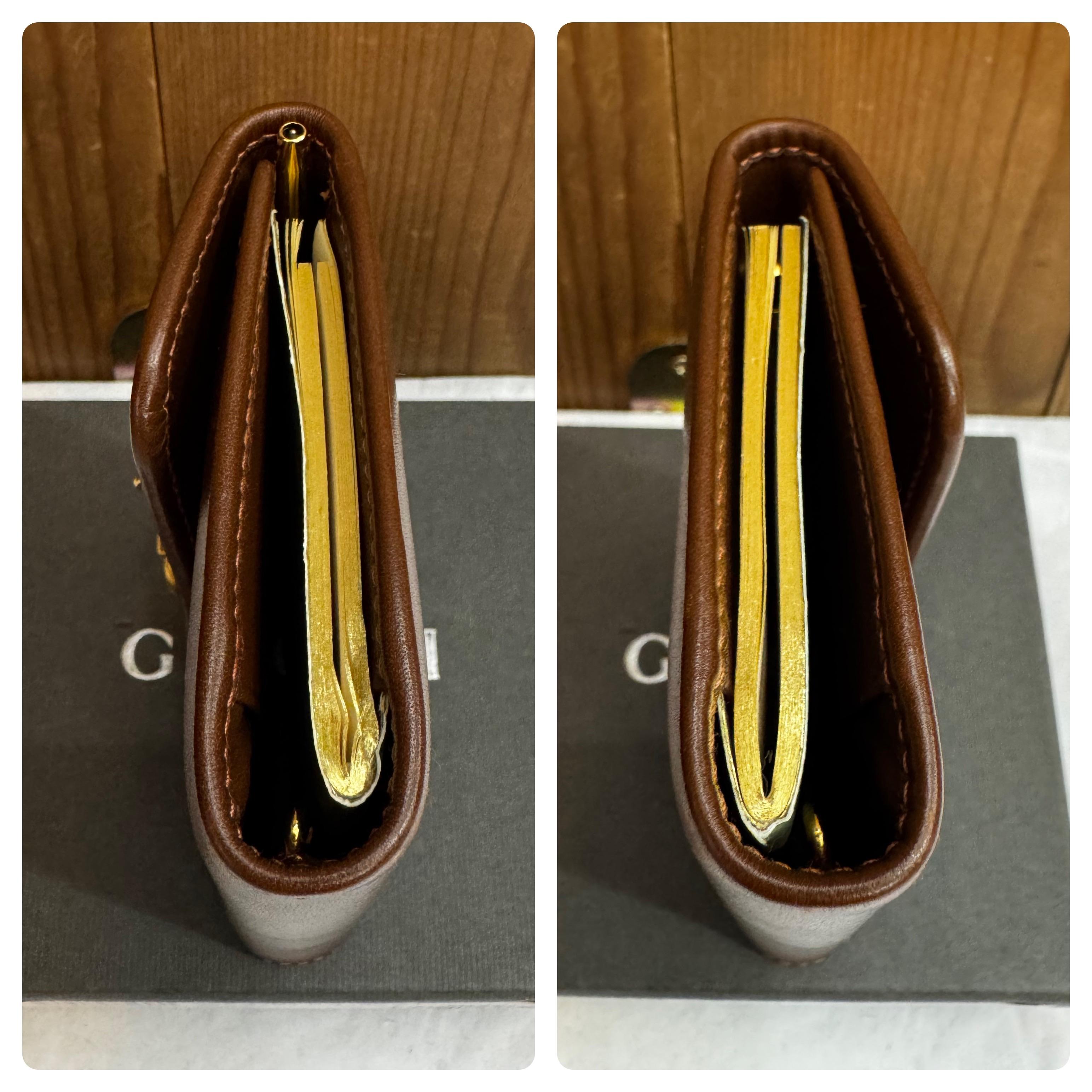 1990s Vintage GUCCI Pferdekopf Leder Telefonbuch Notizblock Braun im Angebot 1