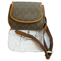 1990er Vintage GUCCI Khaki GG Jacquard Gürteltasche