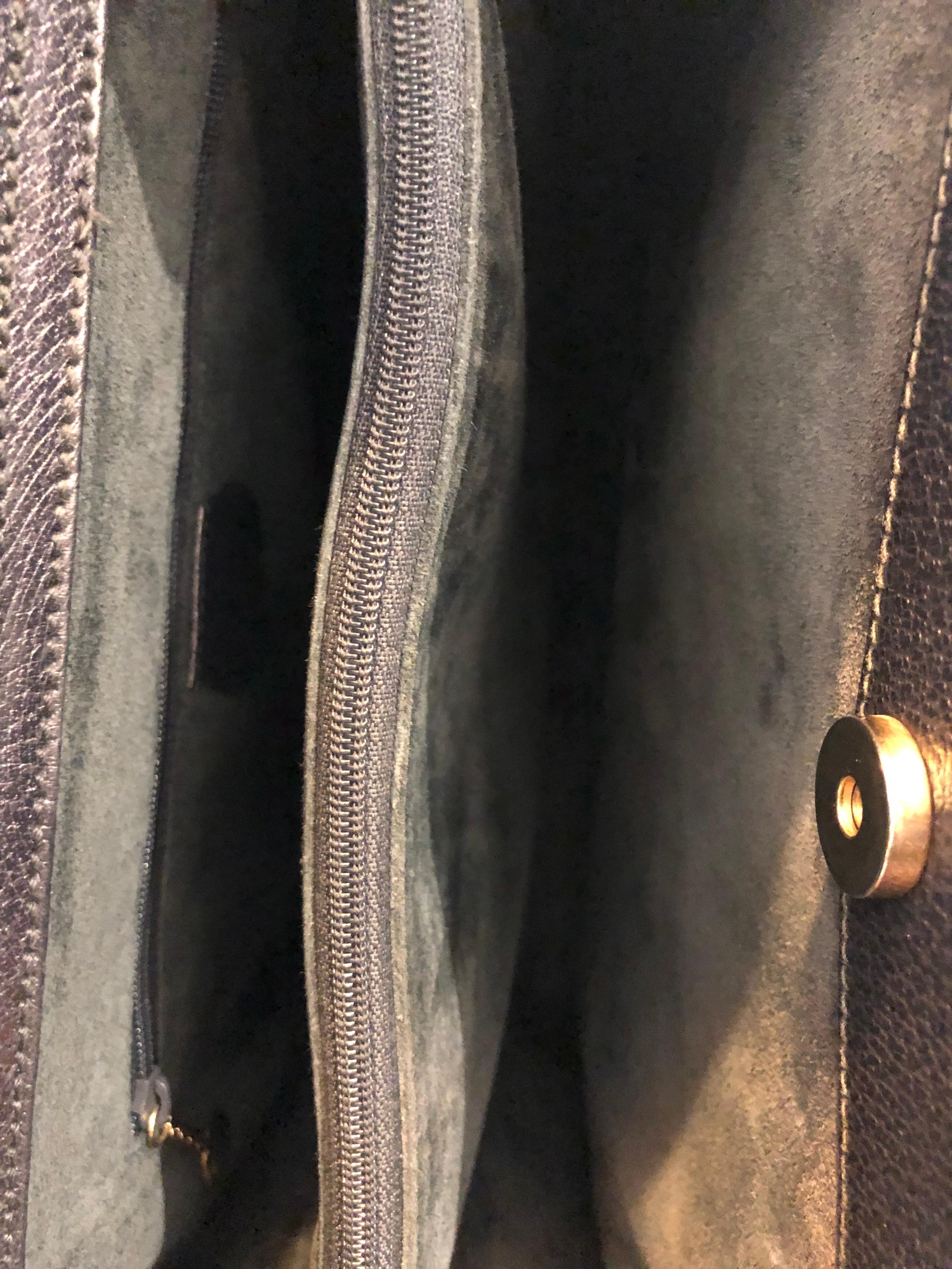 GUCCI, sac cabas Diana vintage en cuir bambou et graphite (métal) des années 1990 en vente 6