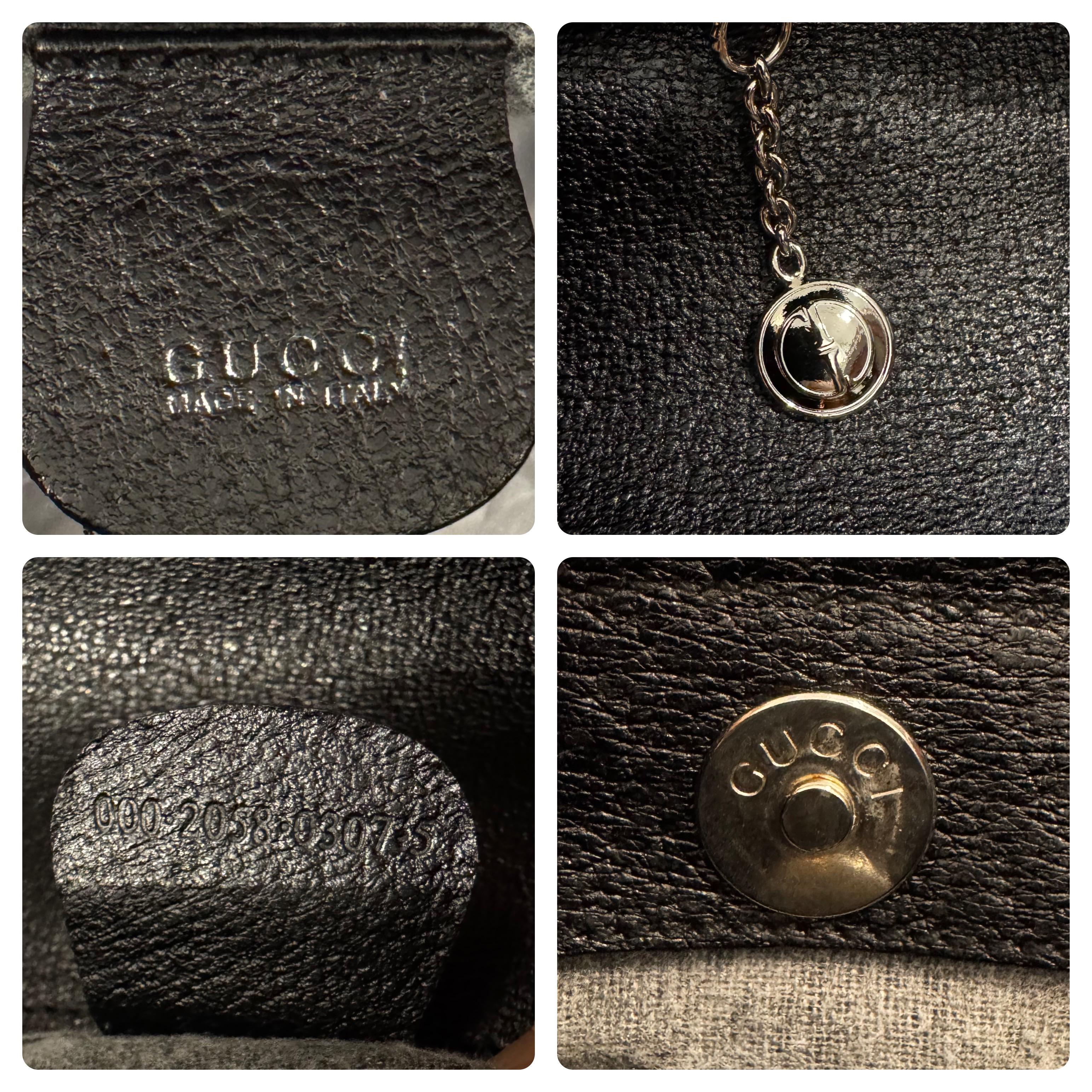 1990s Vintage GUCCI Leather Tote Bag Black Medium For Sale 6