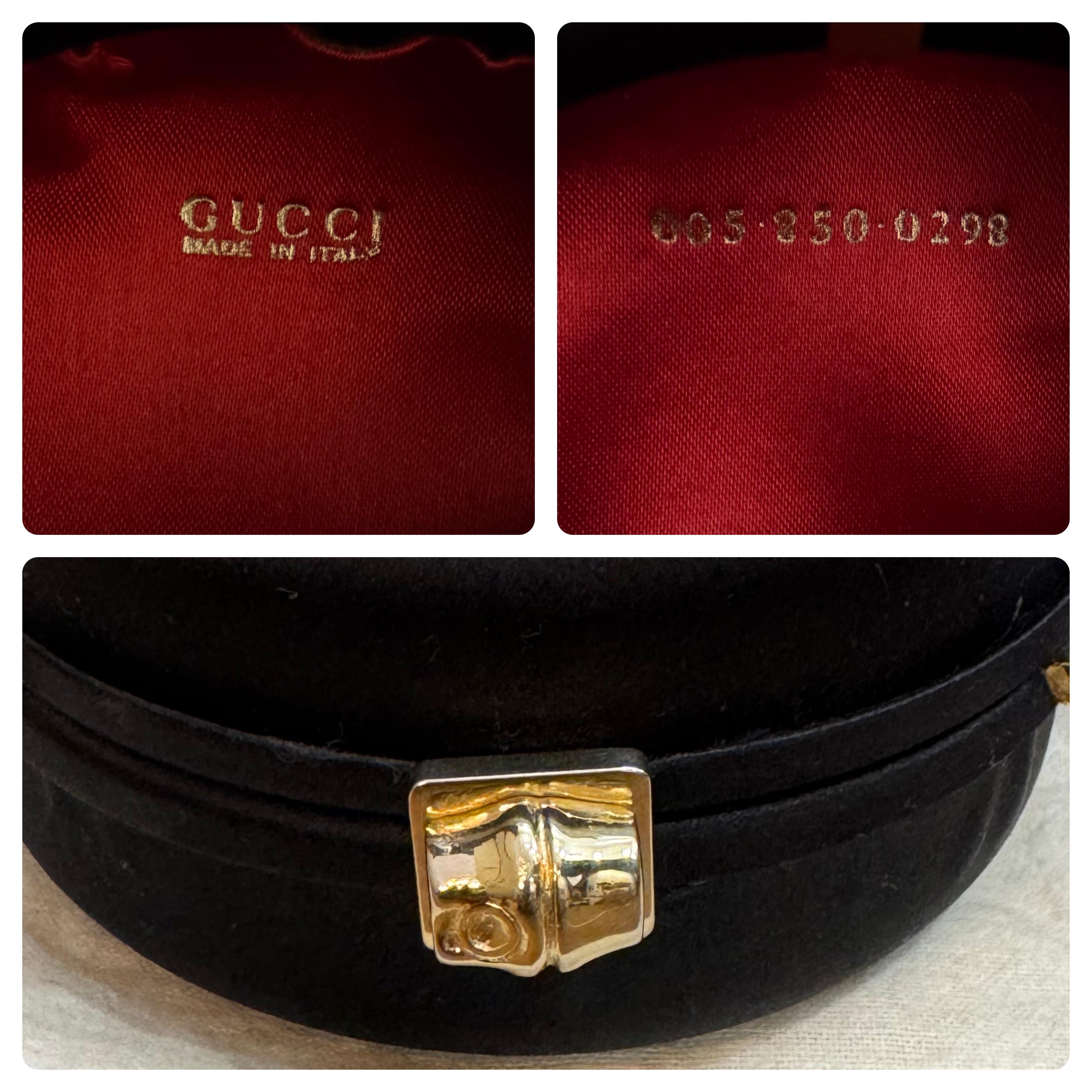 1990s Vintage GUCCI Micro Satin Bamboo Box Clutch Bag Black Mini For Sale 2