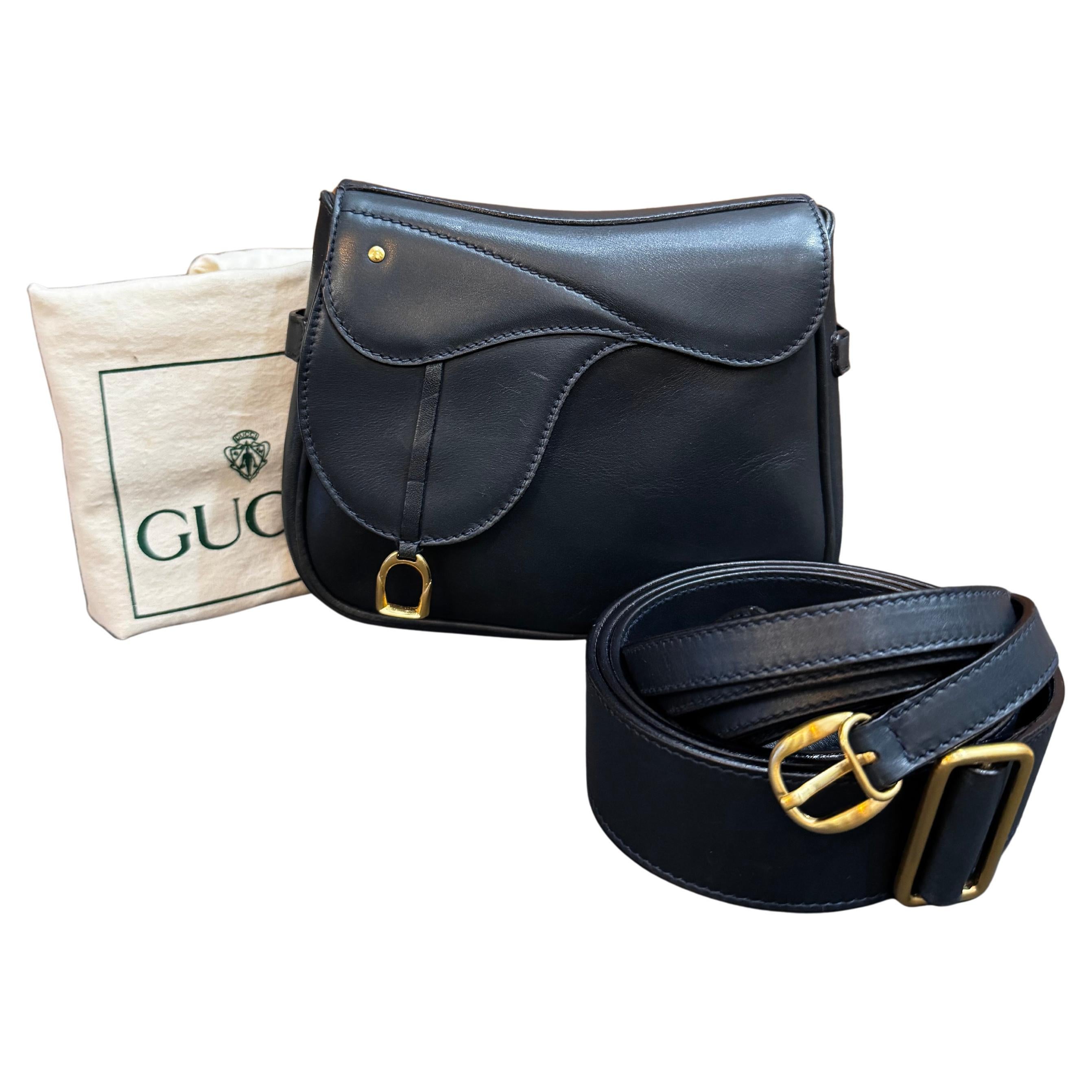Gucci black saddle bag outlet