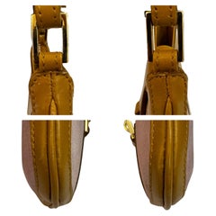 1990s Vintage GUCCI Mini Jackie Nubuck Crossbody Bag Pink Khaki