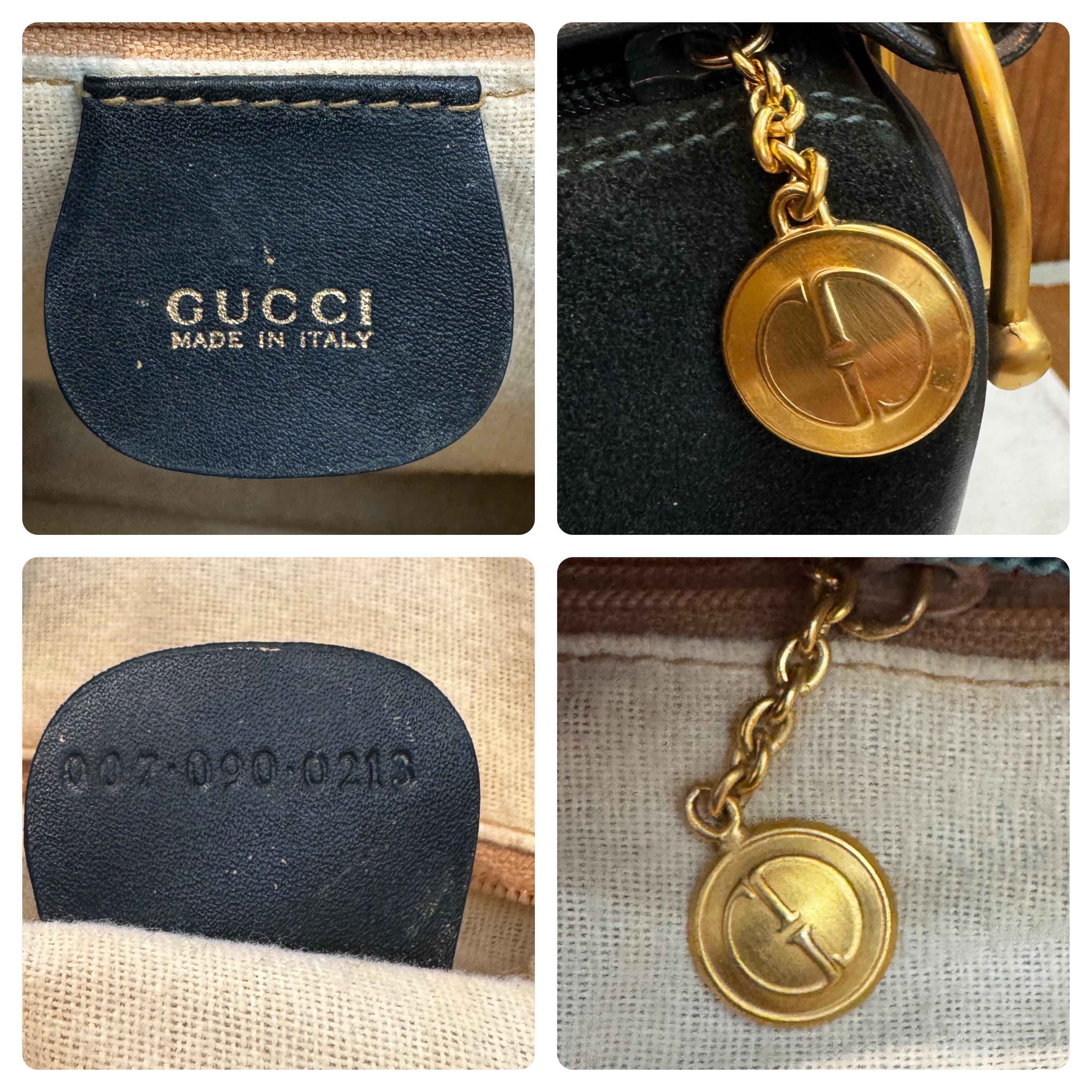 GUCCI, sac pour appareil photo vintage vert unisexe avec mors de cheval, années 1990 en vente 2