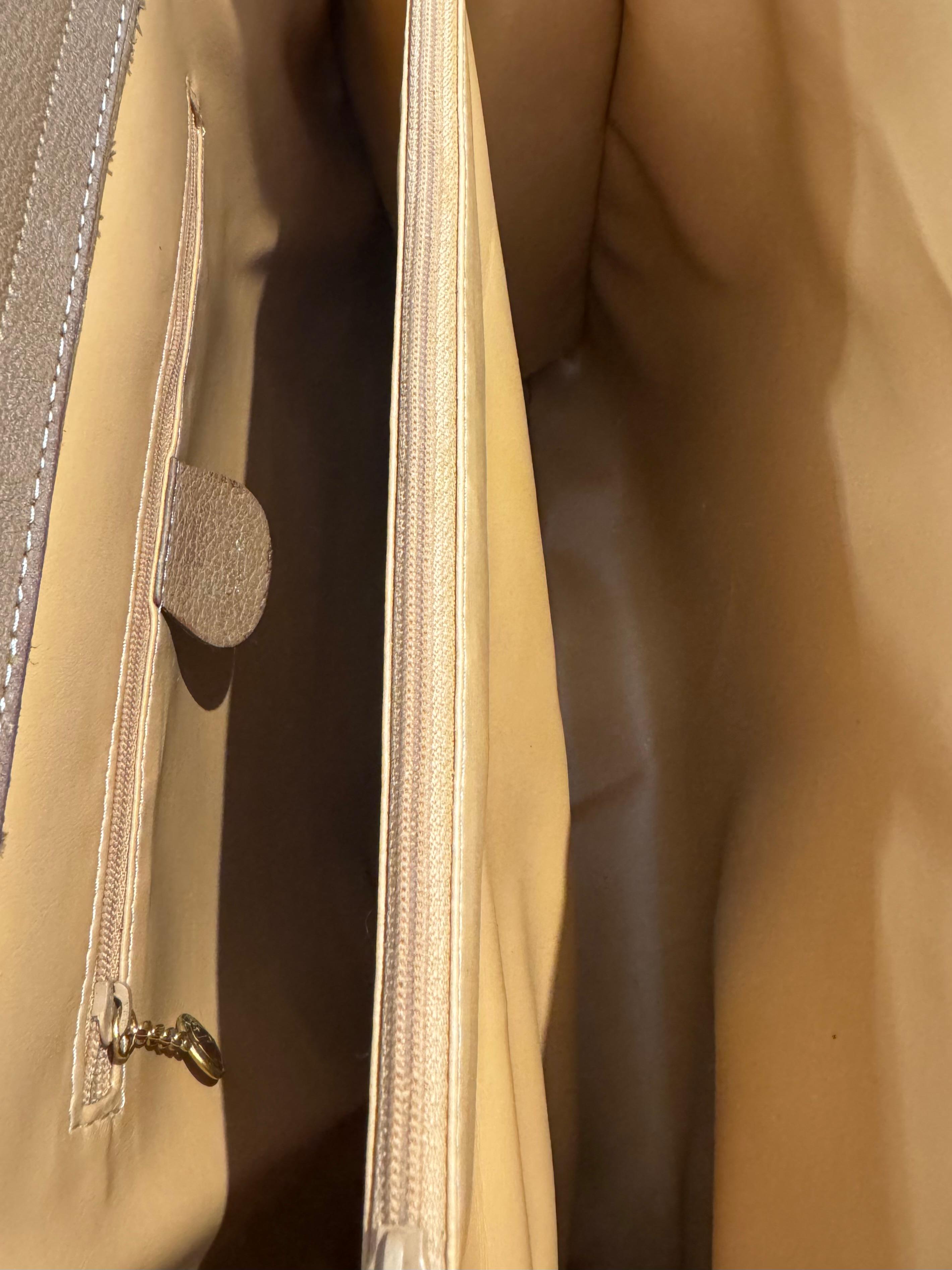 1990s Vintage GUCCI Large Diana Tote Bamboo Tote Bag Nubuck Leather Brown 4