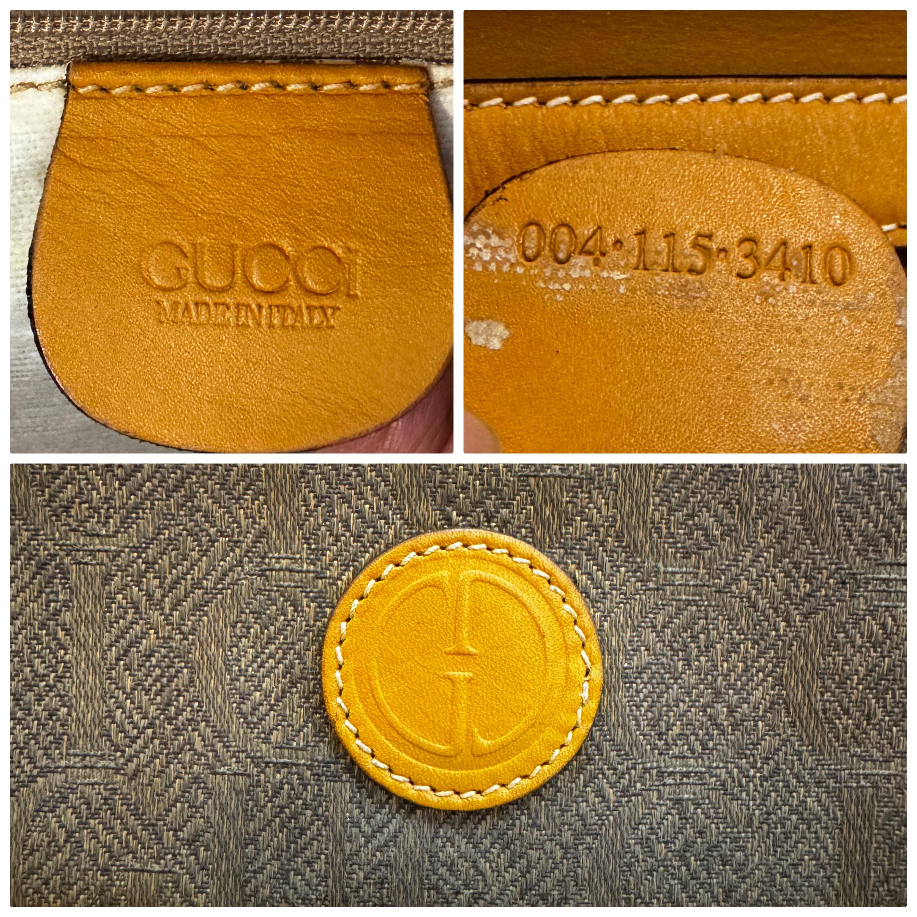 1990 Vintage GUCCI Silk Jacquard Two-Way Mini Crossbody Bag Brown en vente 3